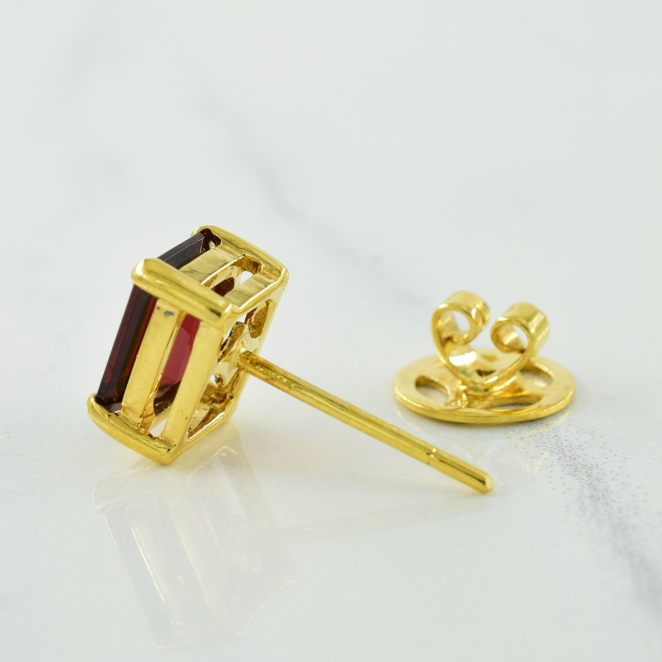 Garnet Stud Earrings | 4.00ctw |