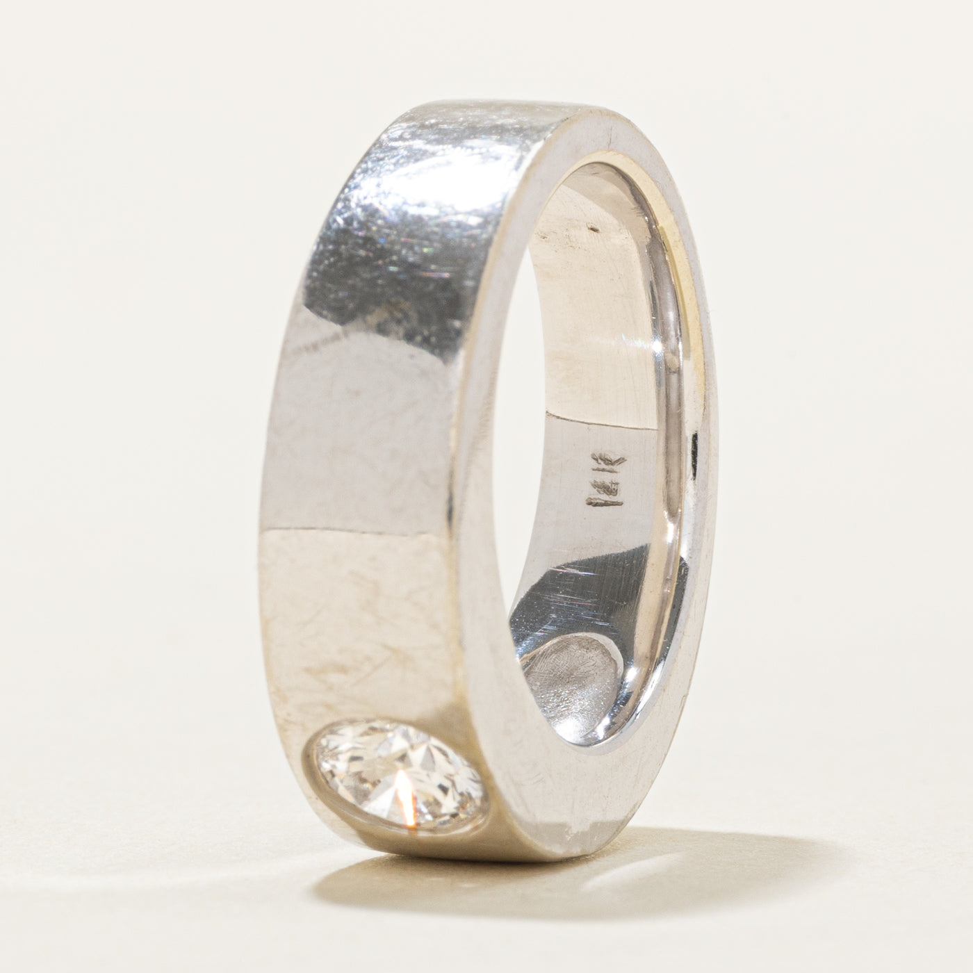 Flush Set Solitaire Diamond Ring | 0.65ct | SZ 6.5 |
