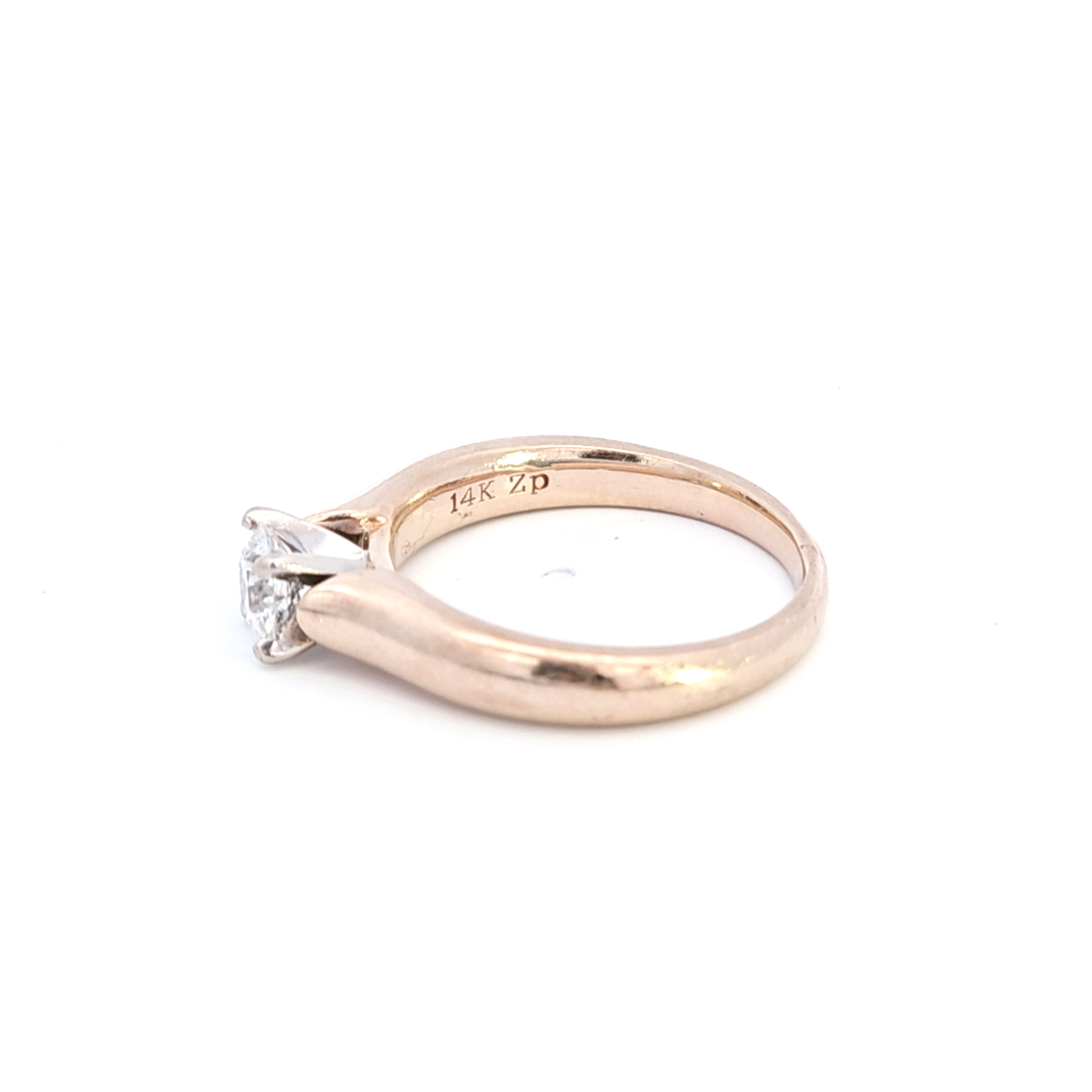 Tapered Solitaire Canadian Diamond Ring | 0.51ct | SZ 6 |