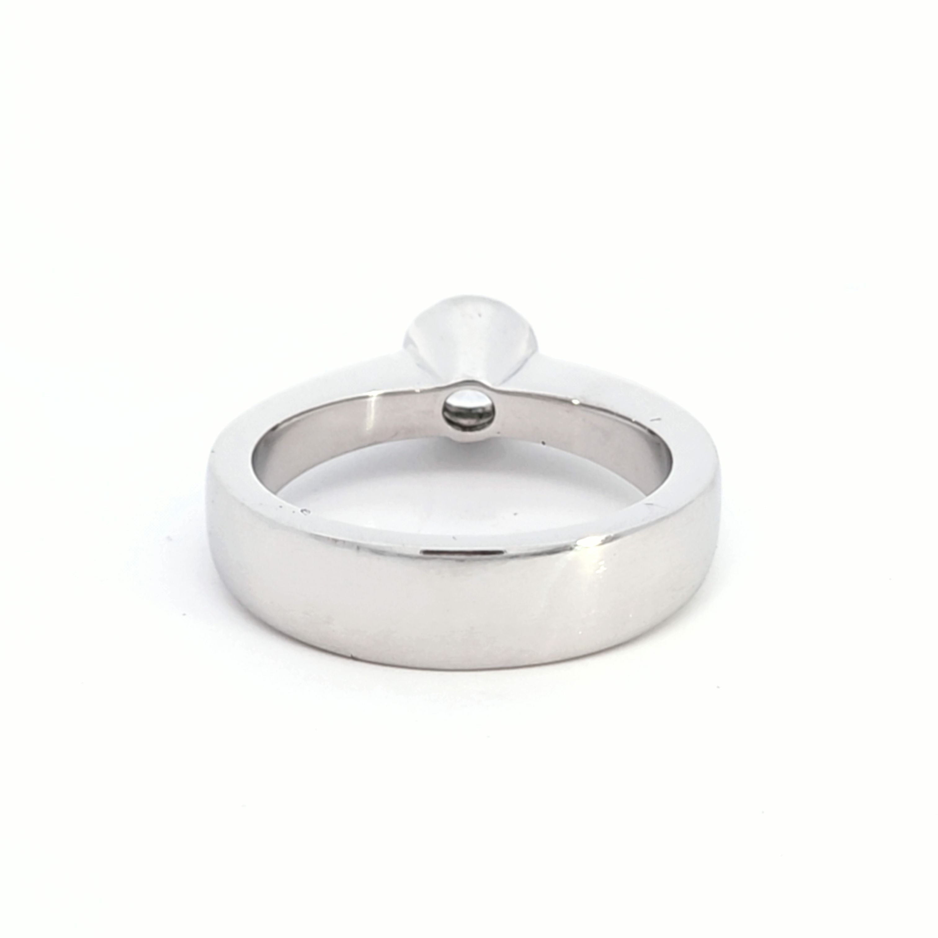 Platinum Bezel Set Canadian Diamond Engagement Ring | 0.70ct | SZ 7 |