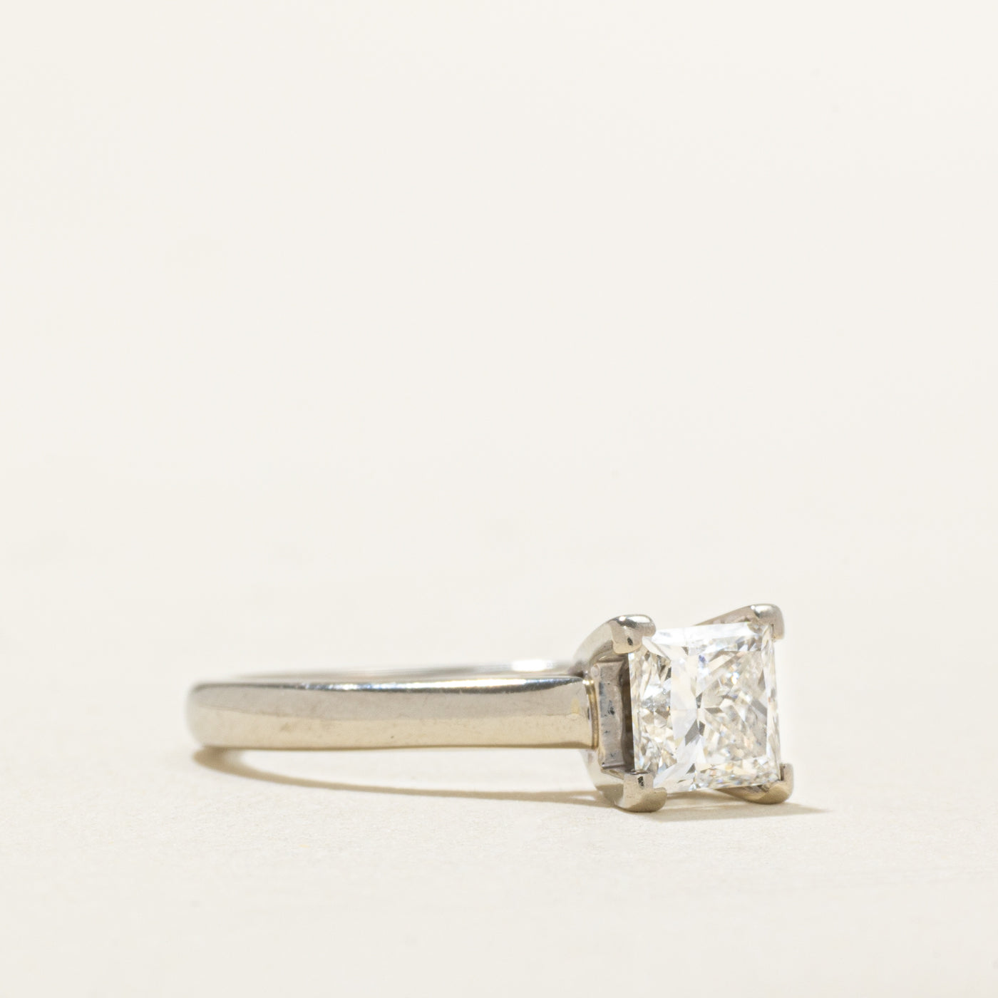 GIA Certified Solitaire Princess Diamond Engagement Ring | 1.01ct SI1 E | SZ 5.25 |