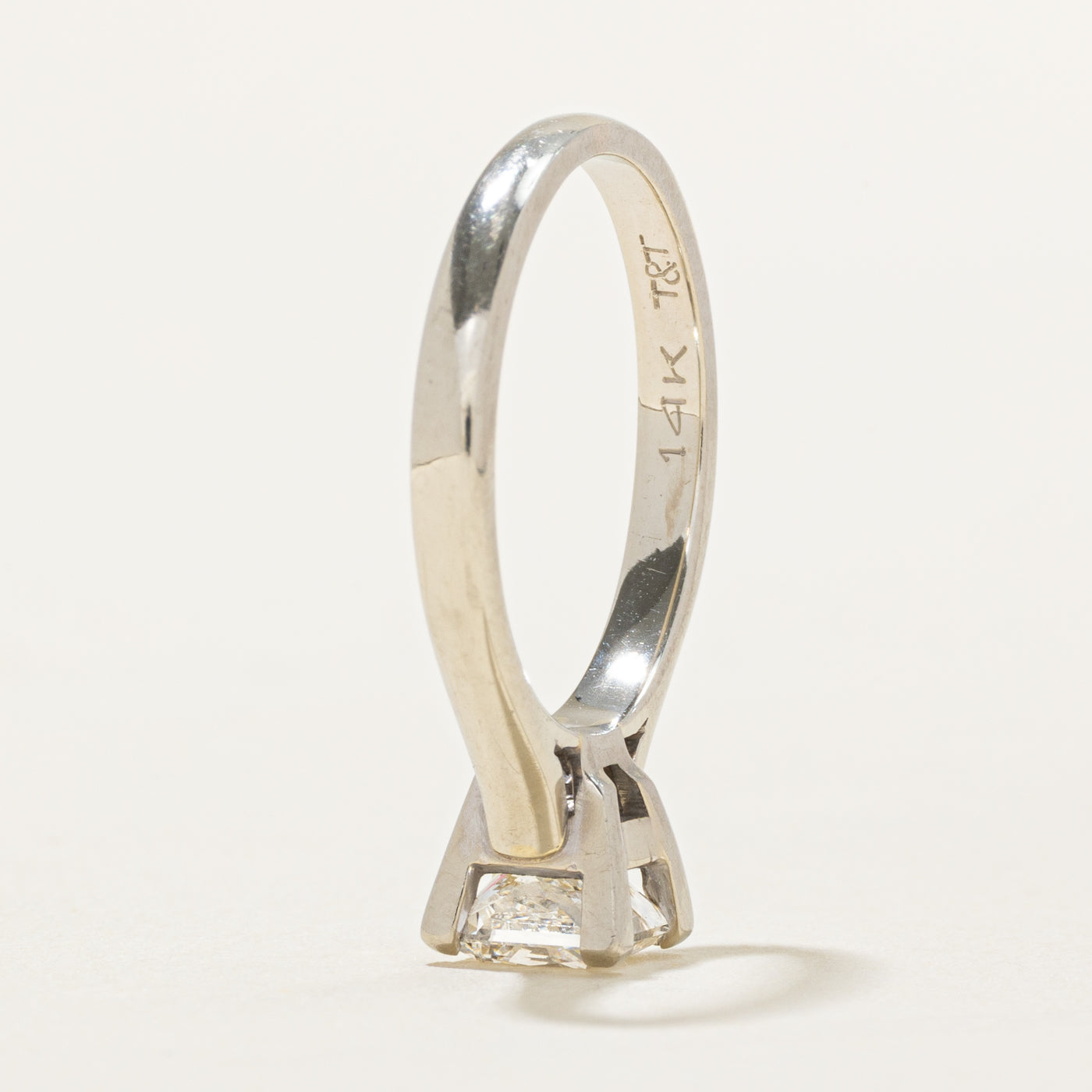 GIA Certified Solitaire Princess Diamond Engagement Ring | 1.01ct SI1 E | SZ 5.25 |