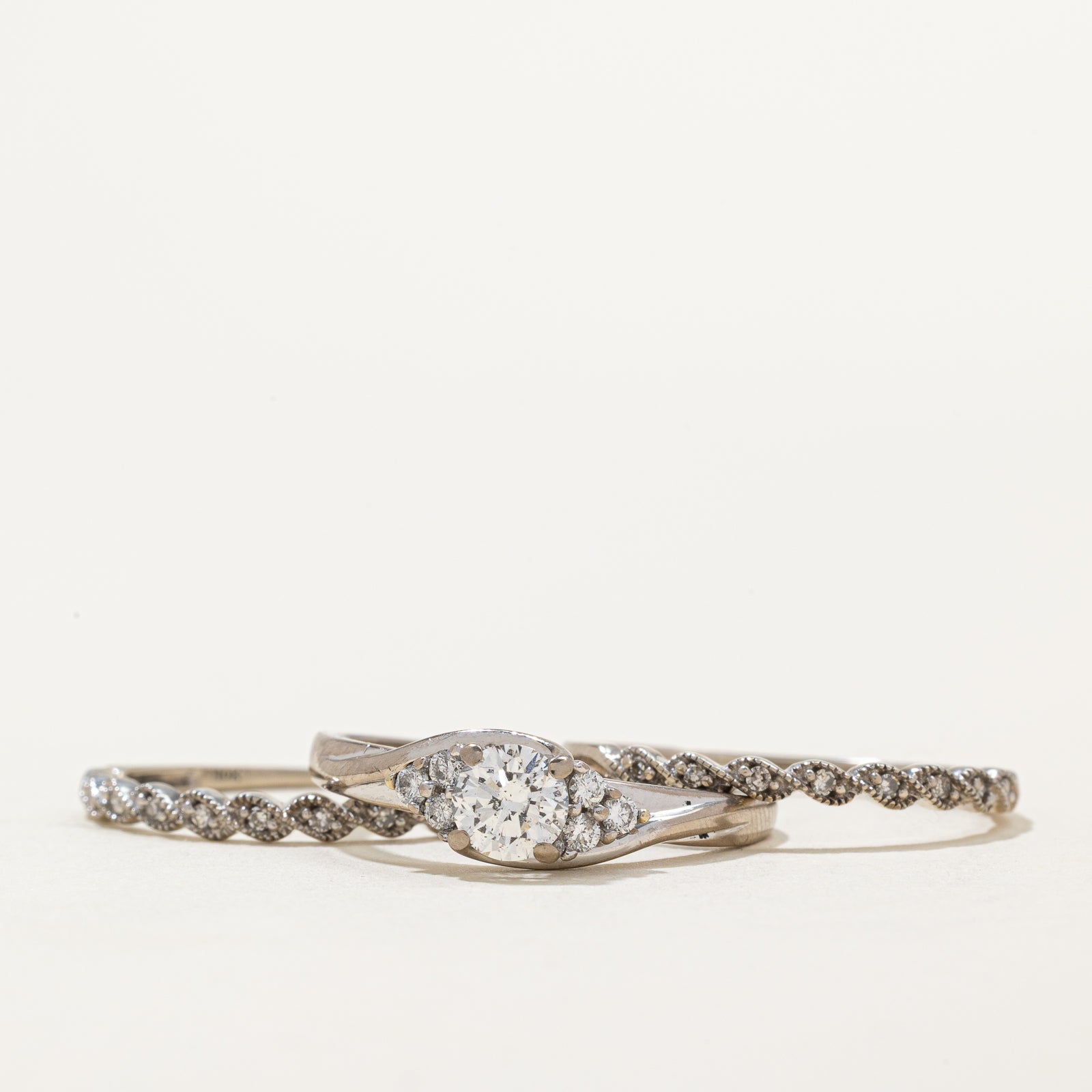 Milgrain Detail Soldered Diamond Engagement Ring | 0.79ct | 9.25