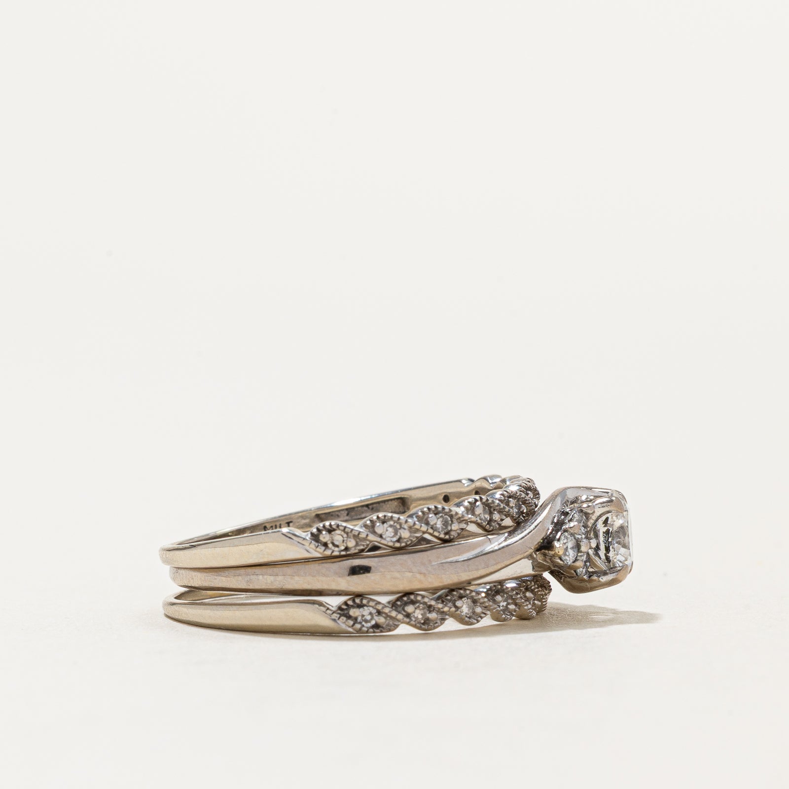 Milgrain Detail Soldered Diamond Engagement Ring | 0.79ct | 9.25