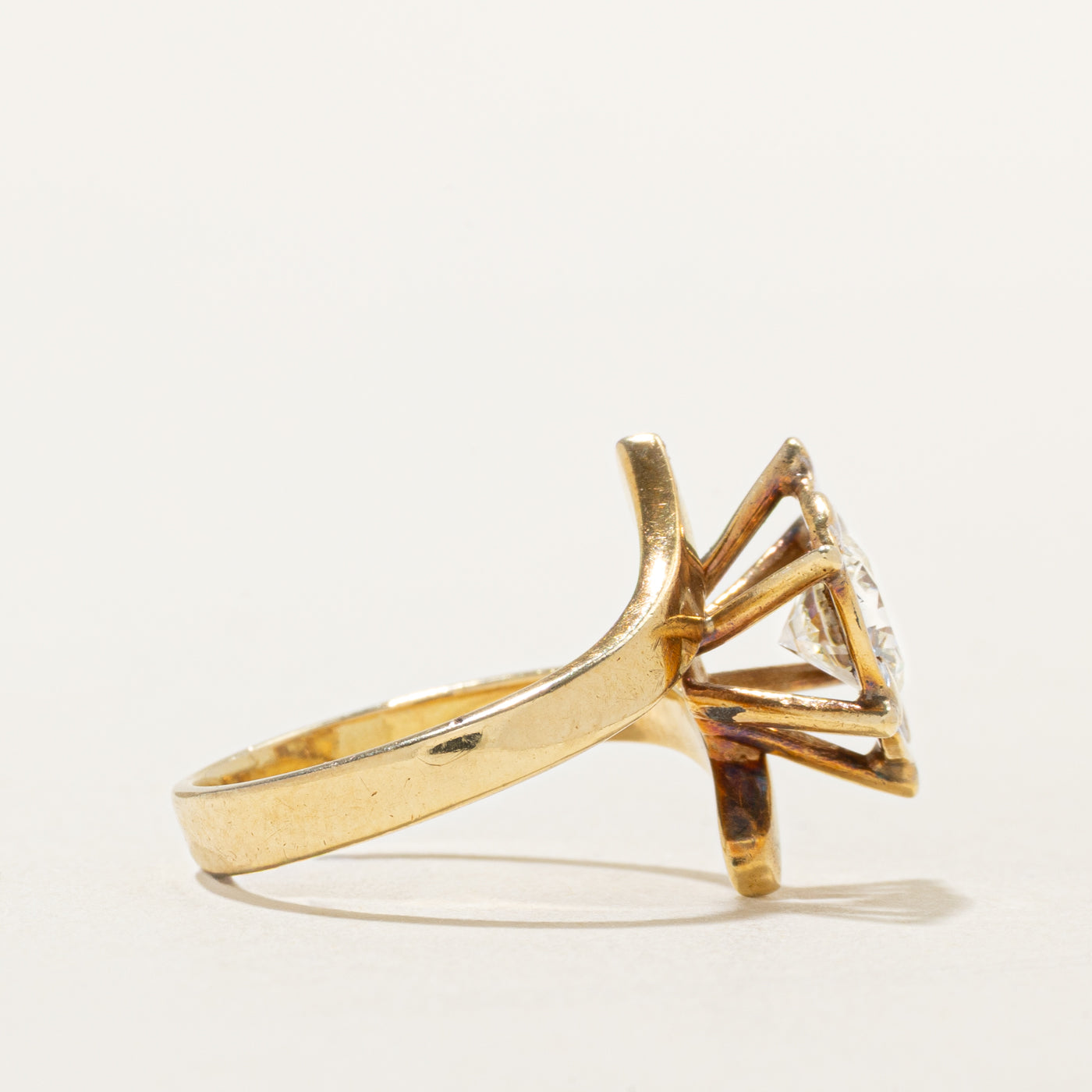 Ship Wheel Diamond Bypass Ring | 0.91ct | SZ 5.75 |