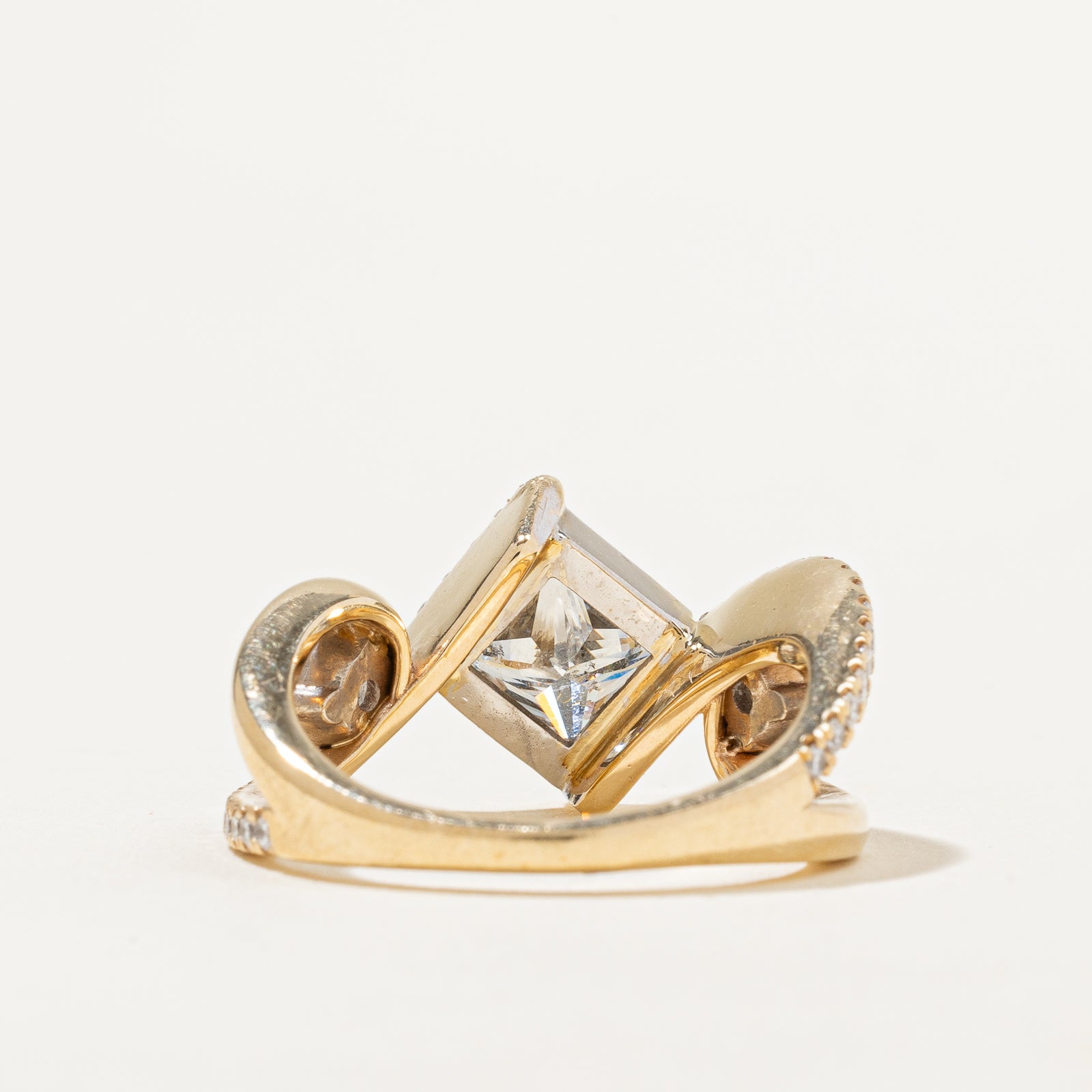 Mixed Cut Diamond Bypass Engagement Ring | 2.66ctw | SZ 6 |