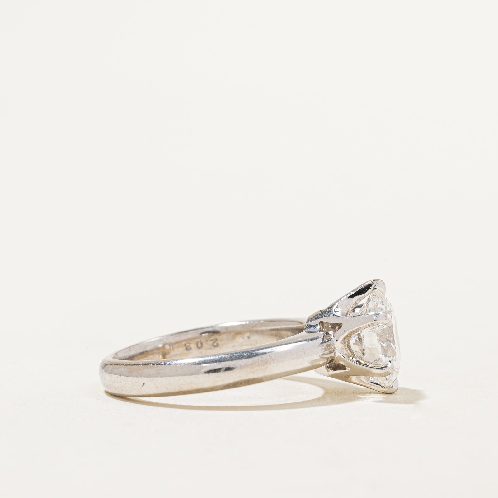 2ct+ Natural Diamond Solitaire Ring with GIA grading | 2.03ct VVS1 G Ex | SZ 5.5 |