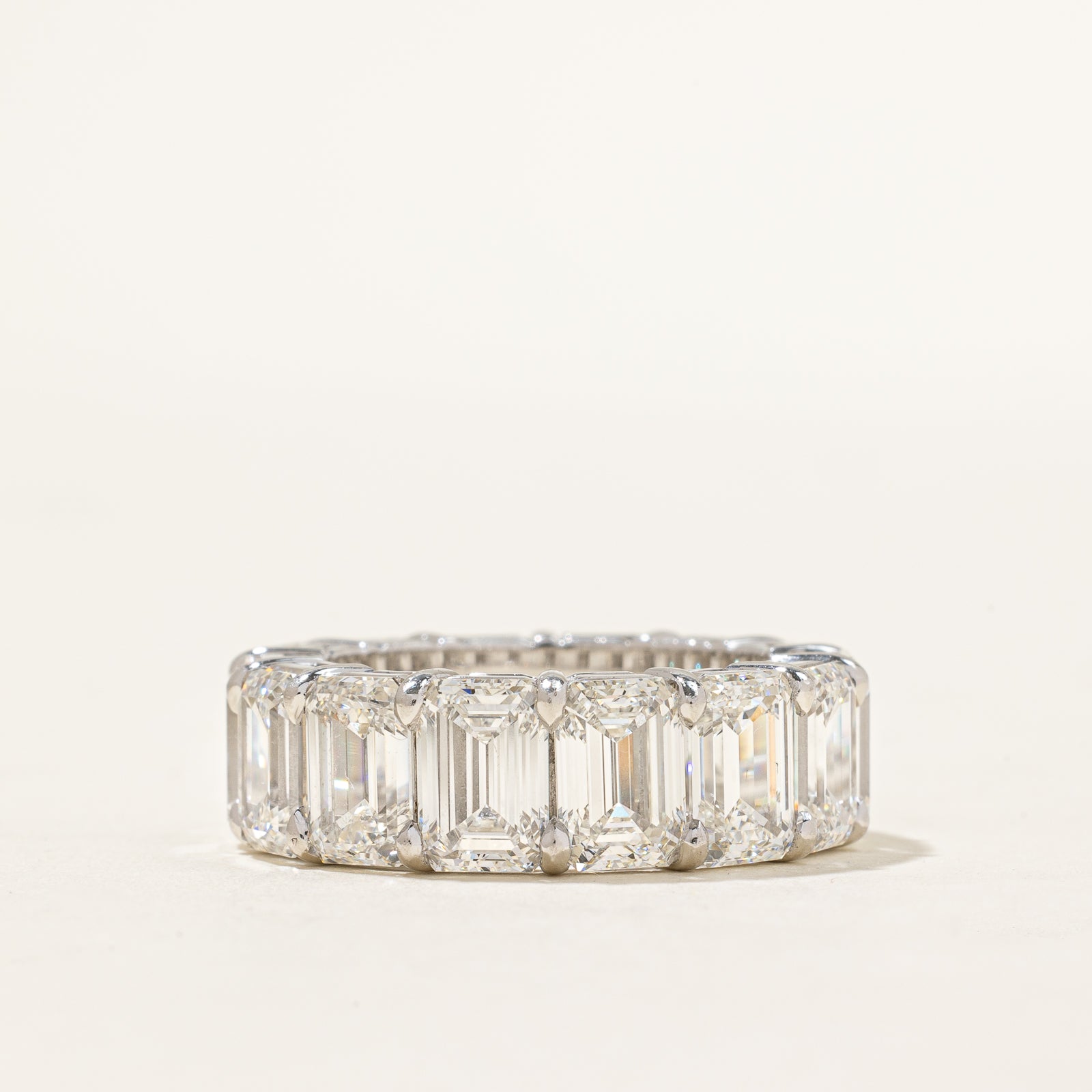 14ctw+ GIA Emerald Cut Diamonds Eternity 'Brinkhaus' Band | 14.46ctw IF/VS1 F/G Ex/VG | SZ 6.25