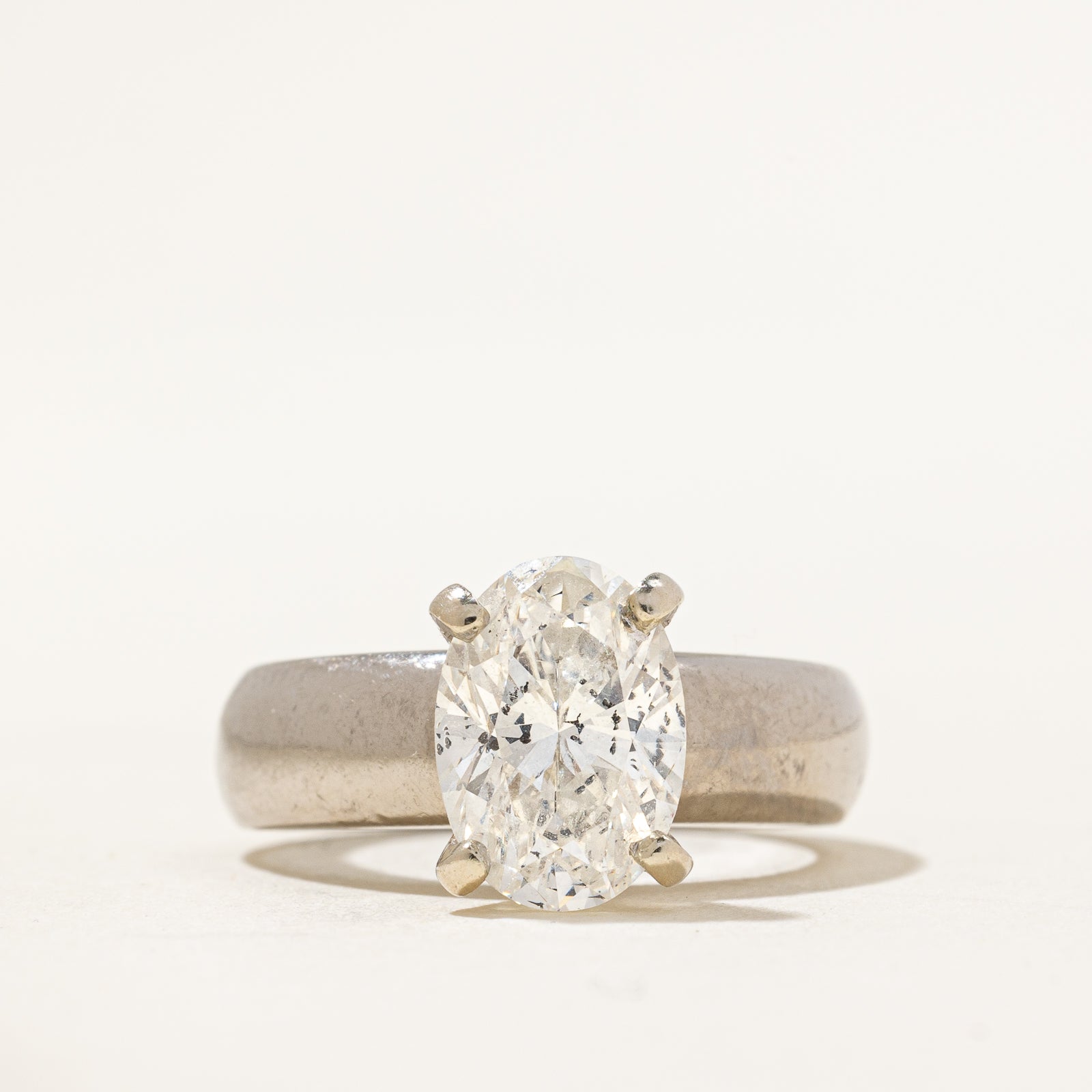 Bague solitaire en diamant naturel de 2,00 ct | 2,00 ct SI2 H/I | Taille 4 |
