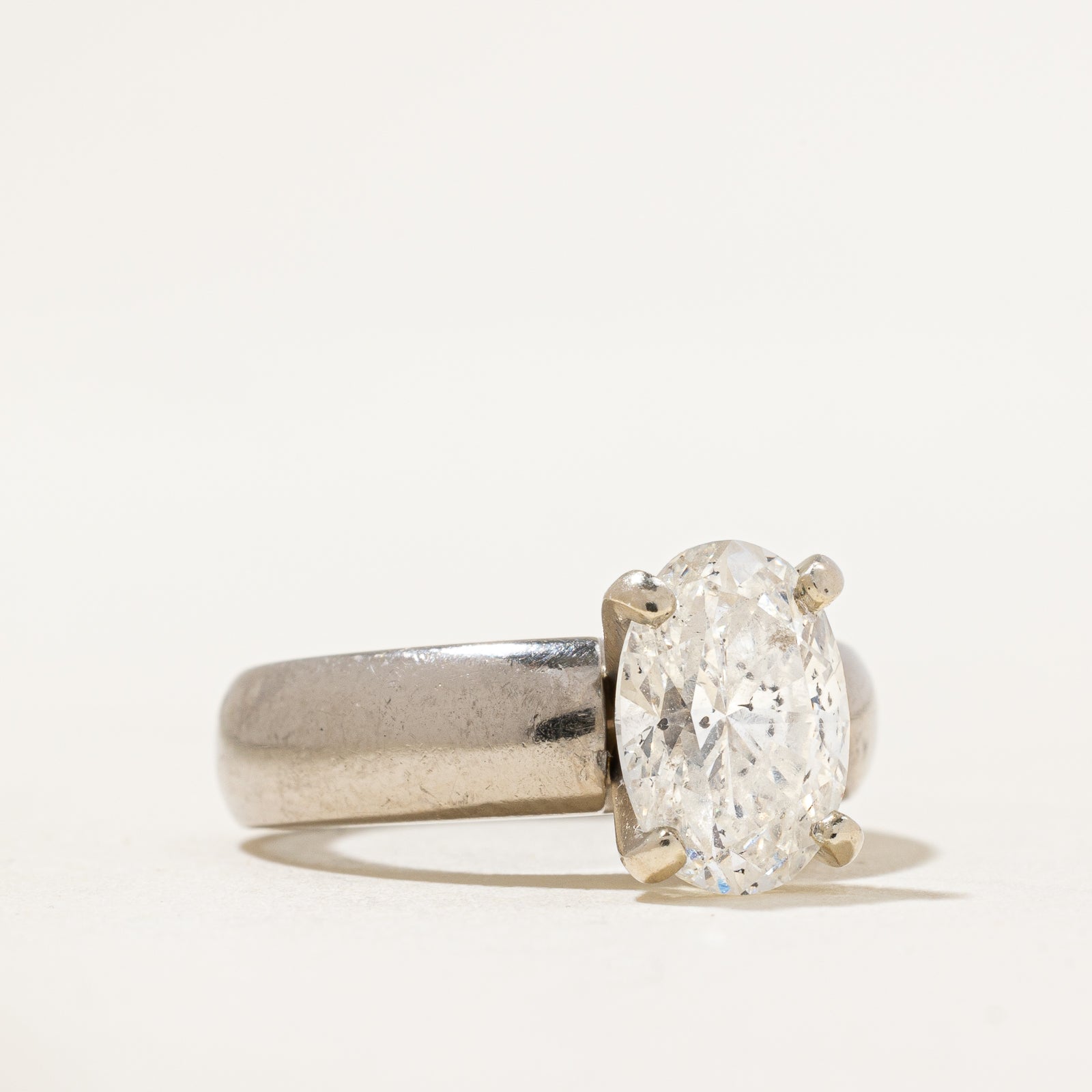 Bague solitaire en diamant naturel de 2,00 ct | 2,00 ct SI2 H/I | Taille 4 |