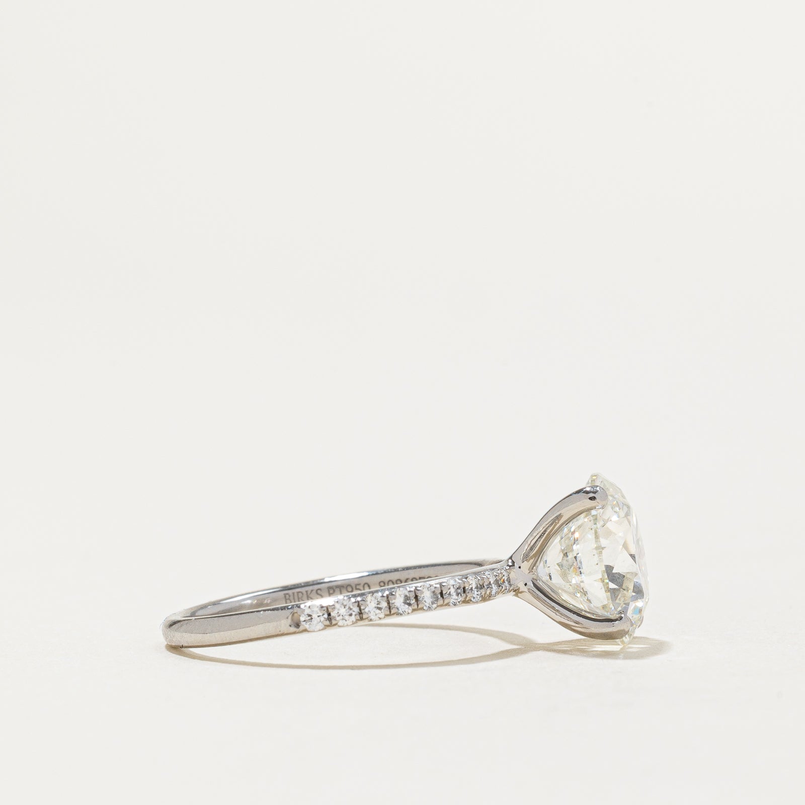 'Birks' 2.64ct GIA-graded Natural Diamond Engagement Ring | GIA 2.64ct SI1 I Excellent Cut | 0.18ctw | SZ 5 |