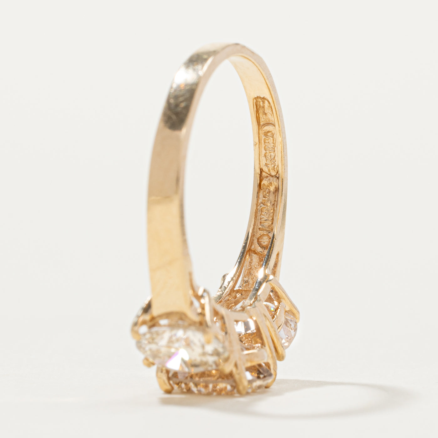 14k Three Stone Diamond Ring | 2.95ctw I1/I2 J/K | SZ 5.75