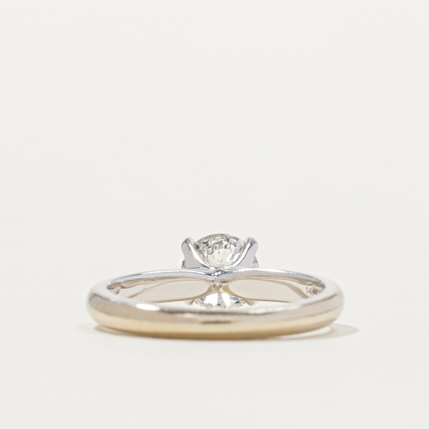 14k Round Brilliant Cut Solitaire Diamond Ring | 0.70ct I1 E Ex | SZ 5.25