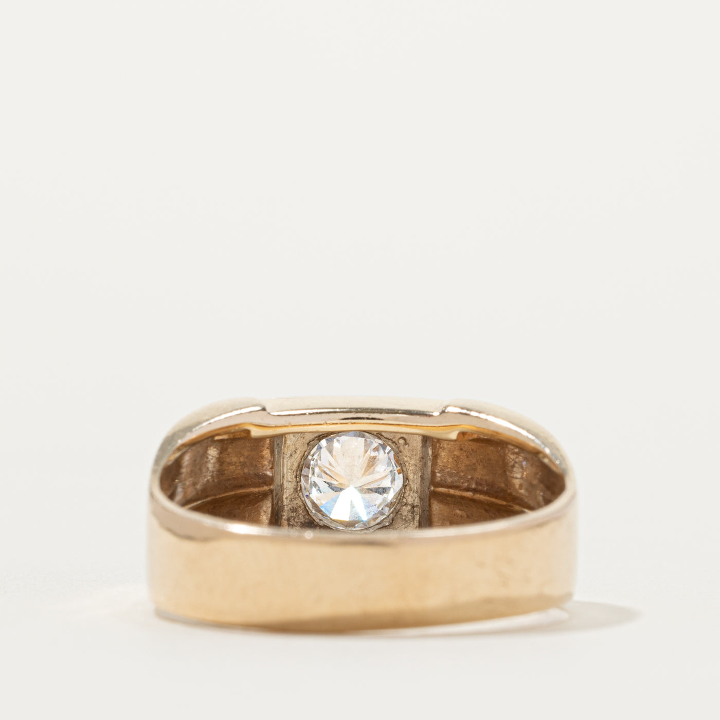 10k Diamond Grooved Chunky Ring | 0.68ct SI2/I1 G/H | SZ 10.5