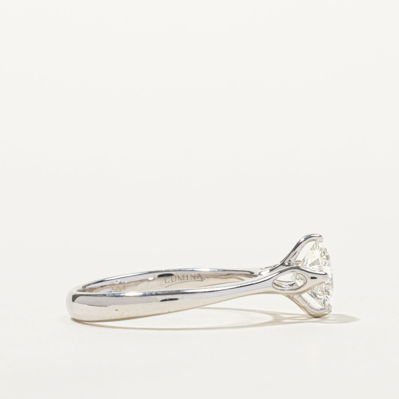 GIA Round Brilliant Cut Solitaire Diamond Ring | GIA 1.09ct SI2 F Ex | SZ 7.0