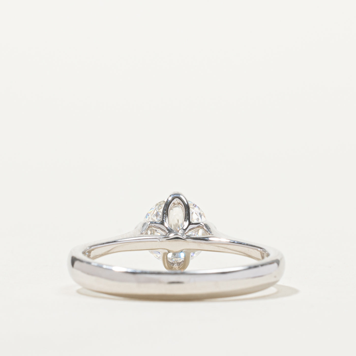 GIA Round Brilliant Cut Solitaire Diamond Ring | GIA 1.09ct SI2 F Ex | SZ 7.0