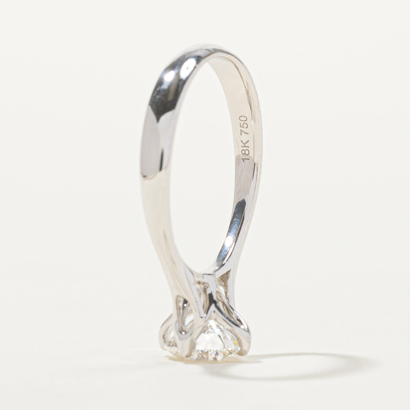 GIA Round Brilliant Cut Solitaire Diamond Ring | GIA 1.09ct SI2 F Ex | SZ 7.0