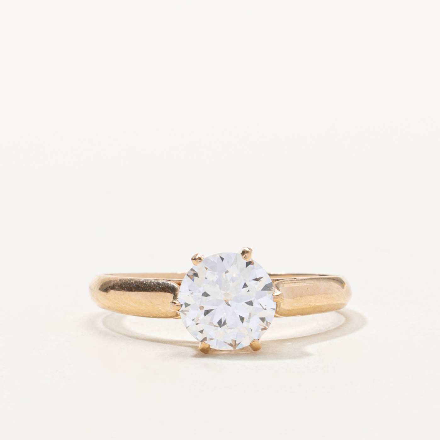 14k Six Prong Diamond Engagement Ring | 1.02ct VS1/VS2 H/I | SZ 5.5