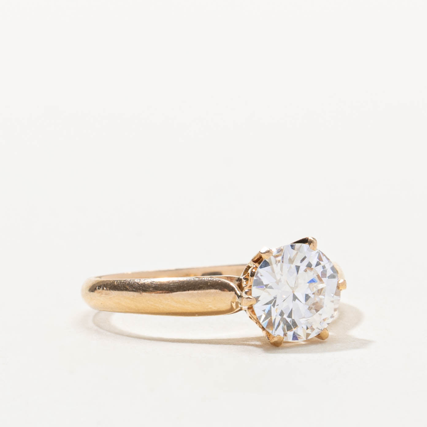 14k Six Prong Diamond Engagement Ring | 1.02ct VS1/VS2 H/I | SZ 5.5