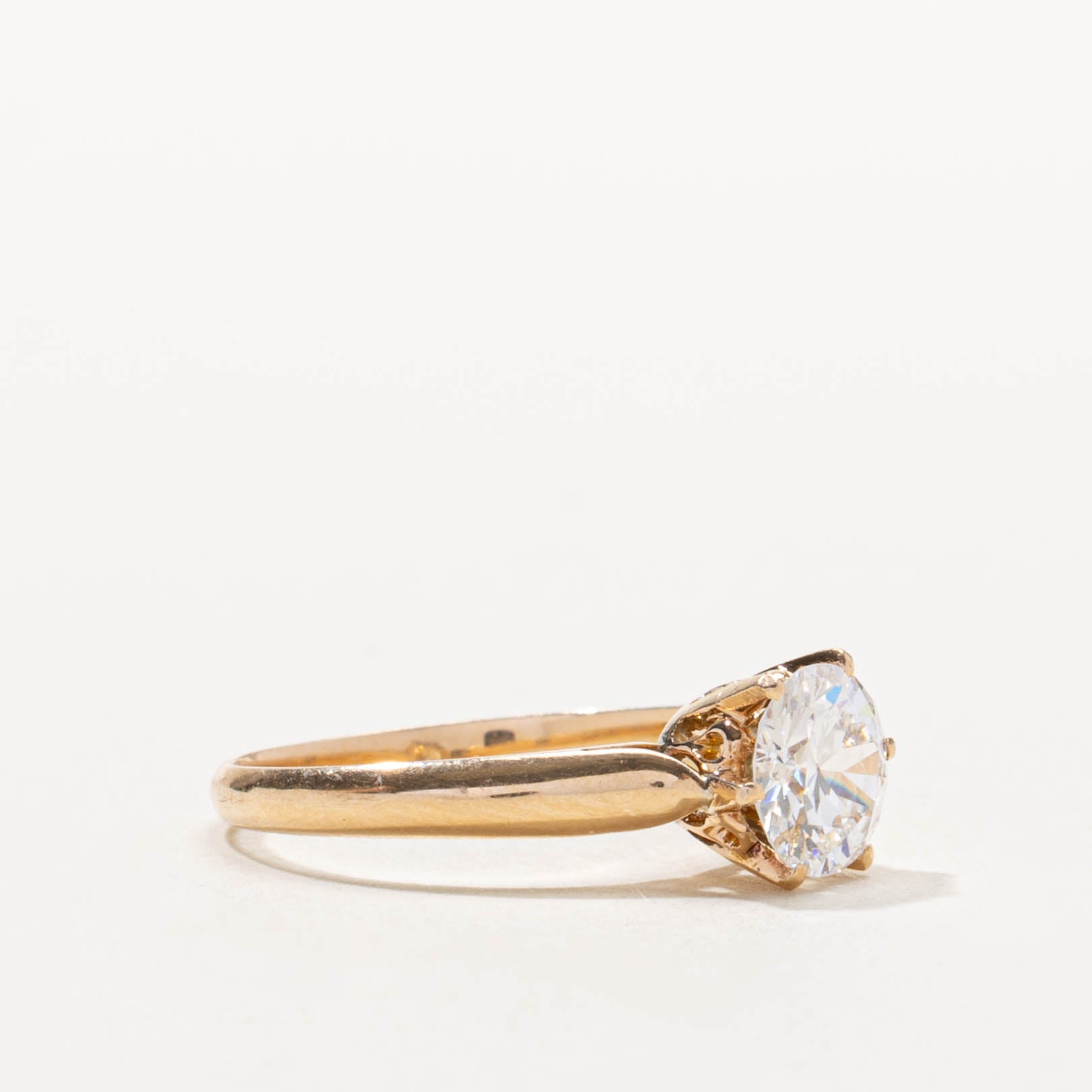 14k Six Prong Diamond Engagement Ring | 1.02ct VS1/VS2 H/I | SZ 5.5