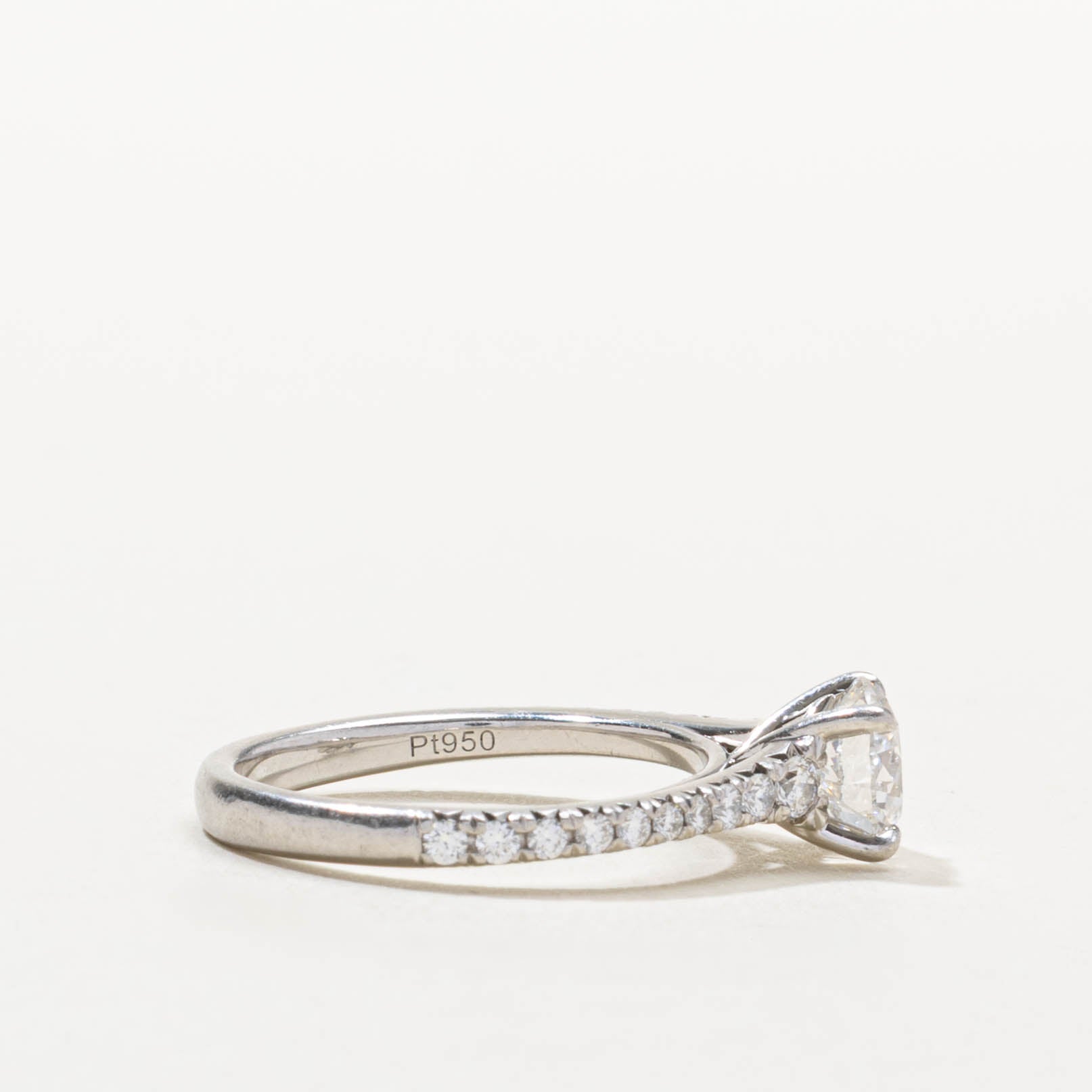 950 Platinum Diamond with Accents Ring | 1.35ctw | SZ 5.75