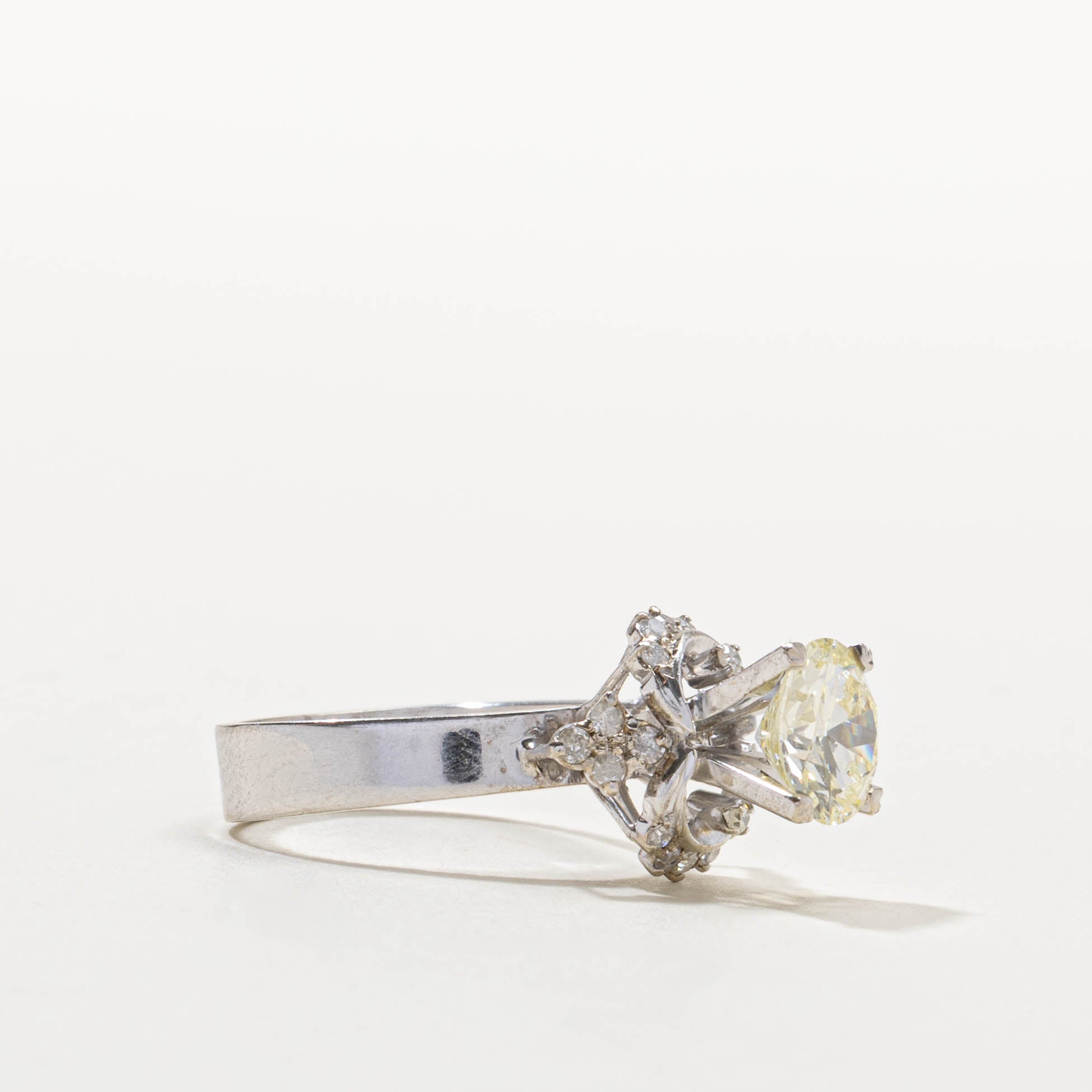 10k High Set Diamond Petal Cocktail Ring | 2.37ctw | SZ 4.75