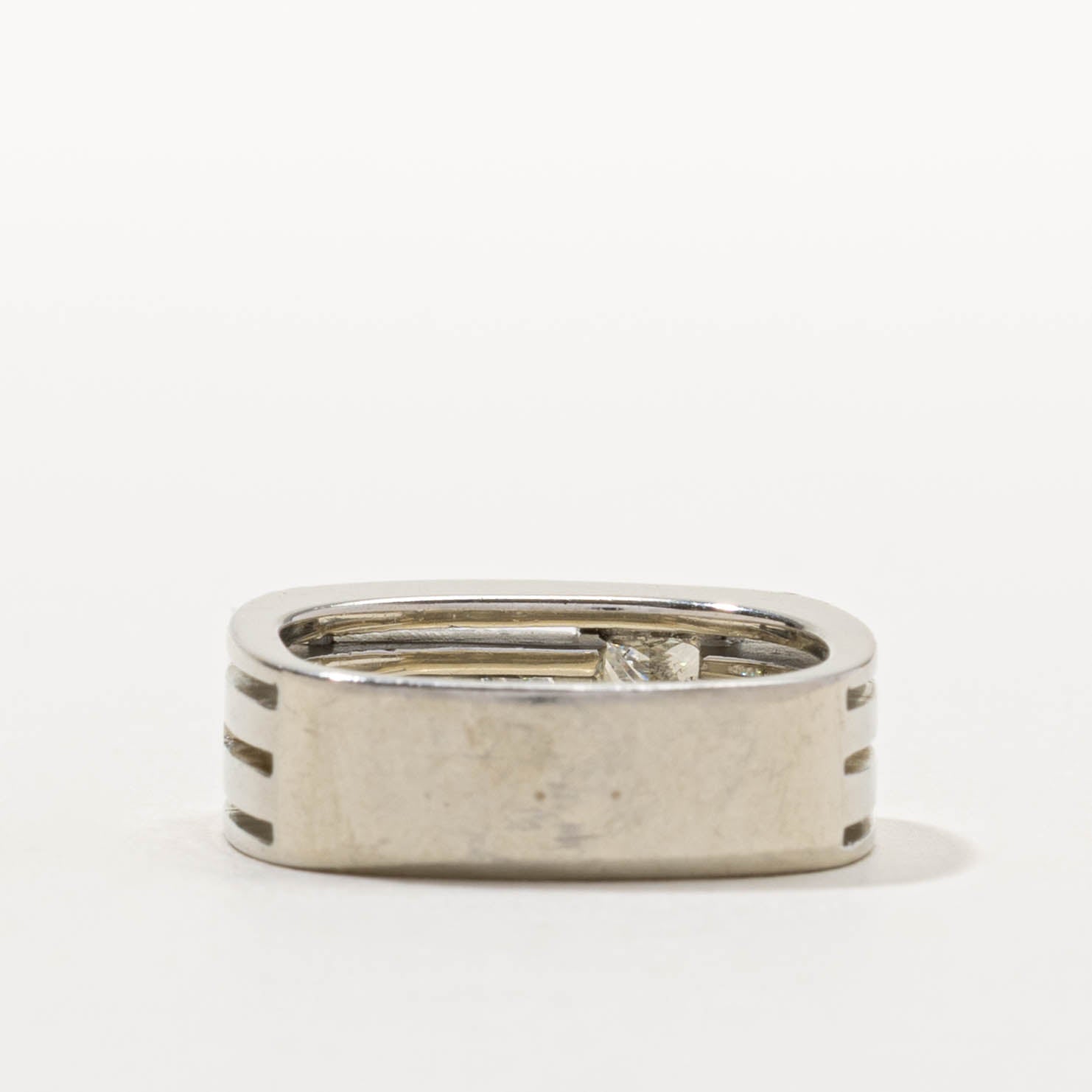 19k Princess Cut Diamond Soft Square Abstract Ring | 2.20ctw | SZ 8.25