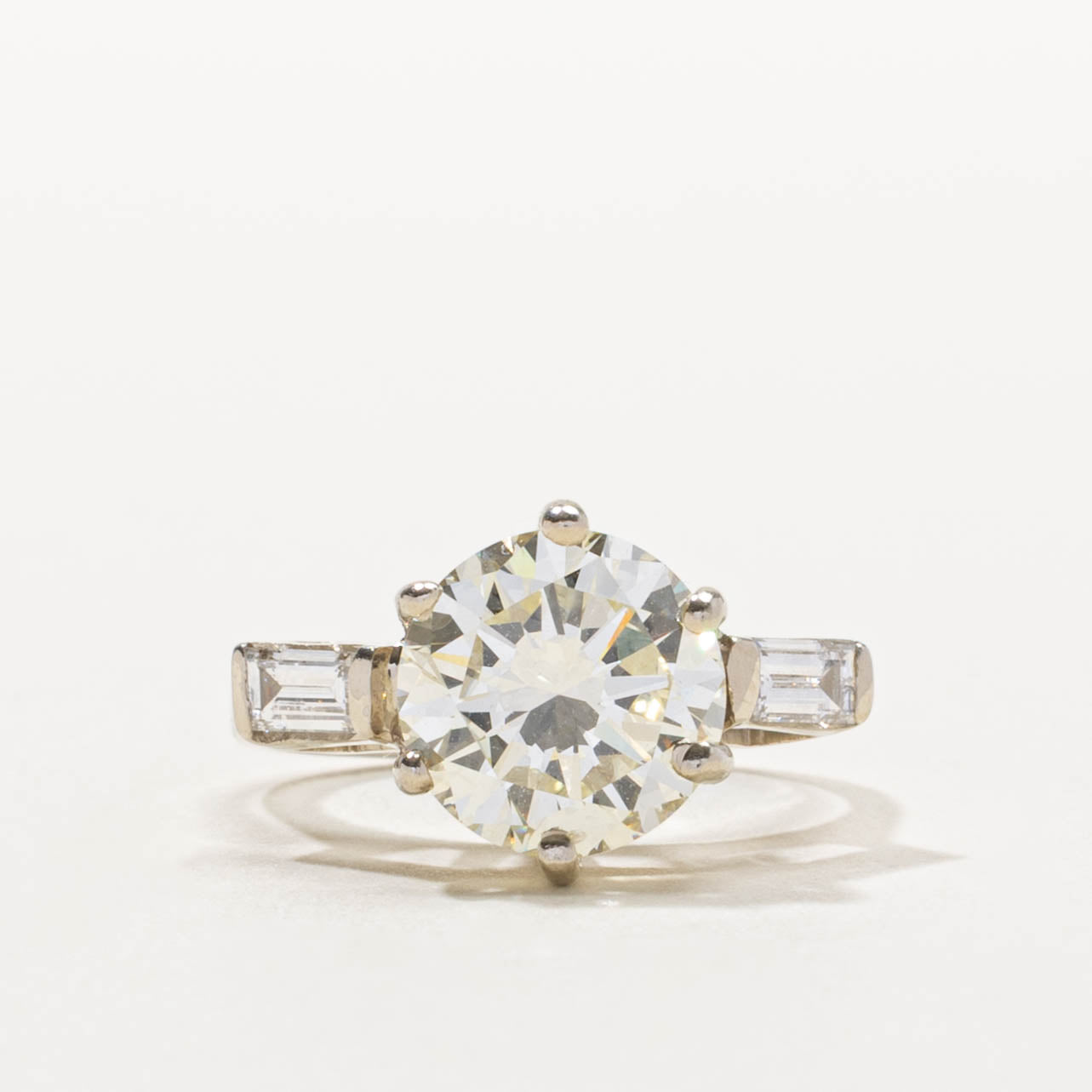 14k Solitaire Diamond Engagement Ring | 3.44ctw | SZ 5.25