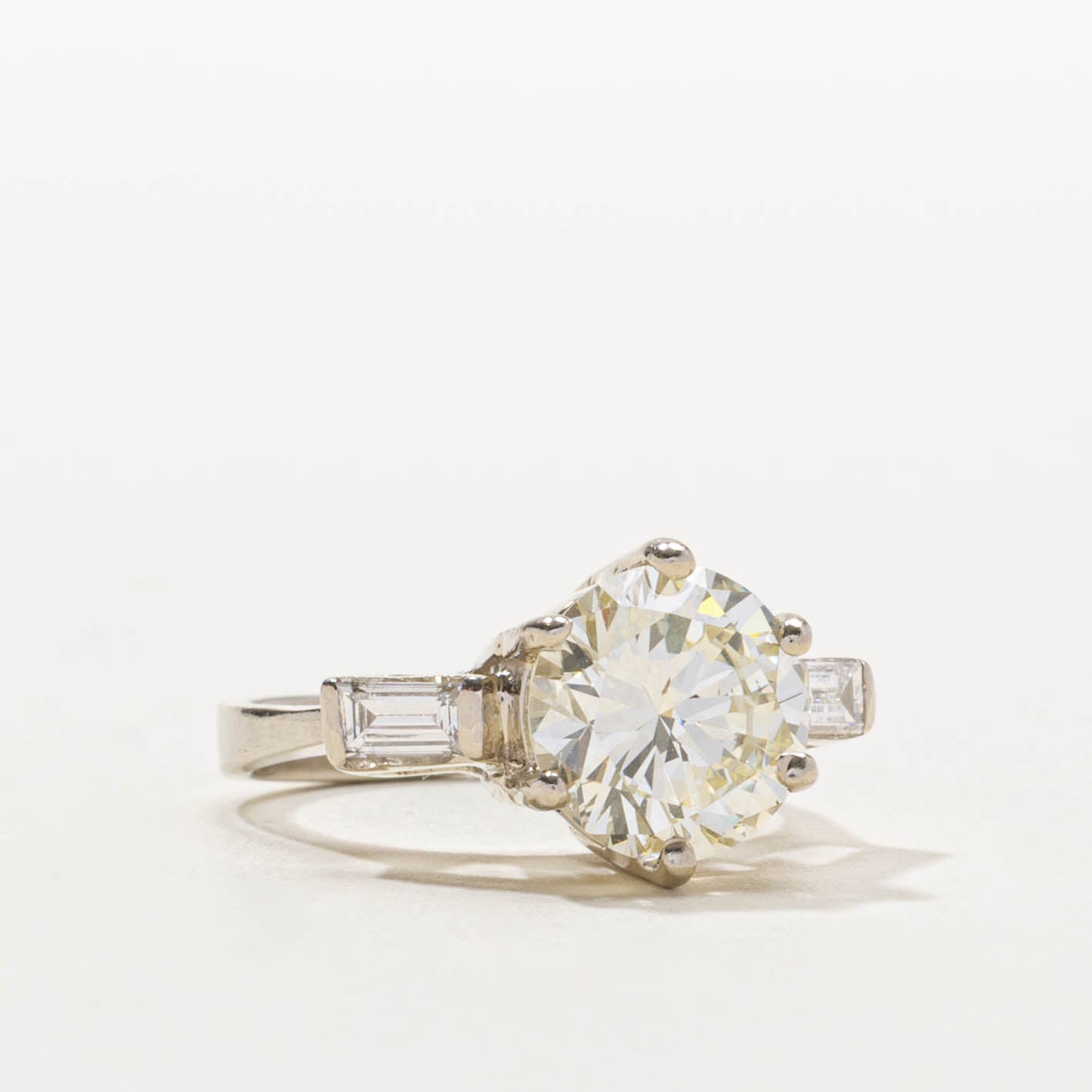 14k Solitaire Diamond Engagement Ring | 3.44ctw | SZ 5.25