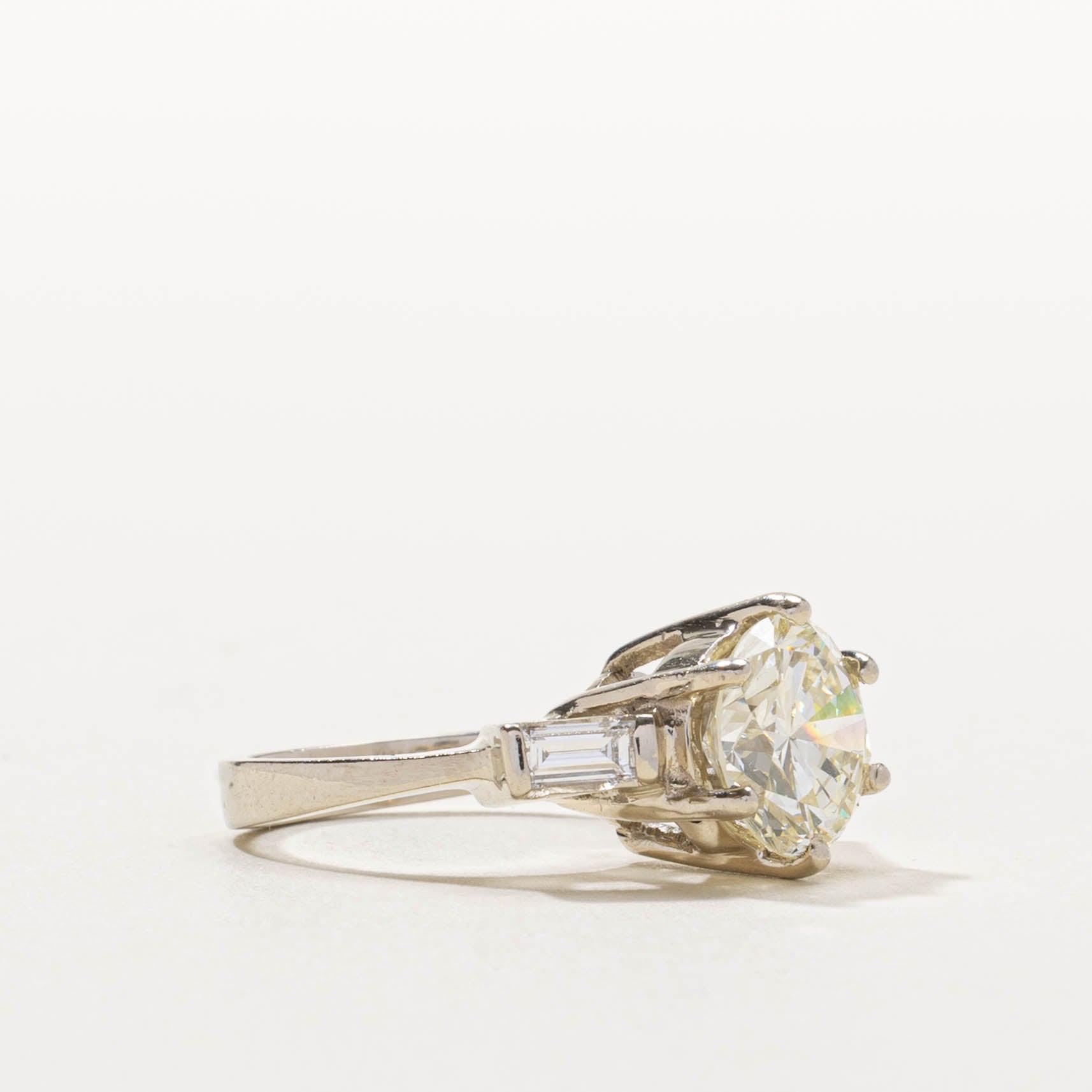 14k Solitaire Diamond Engagement Ring | 3.44ctw | SZ 5.25