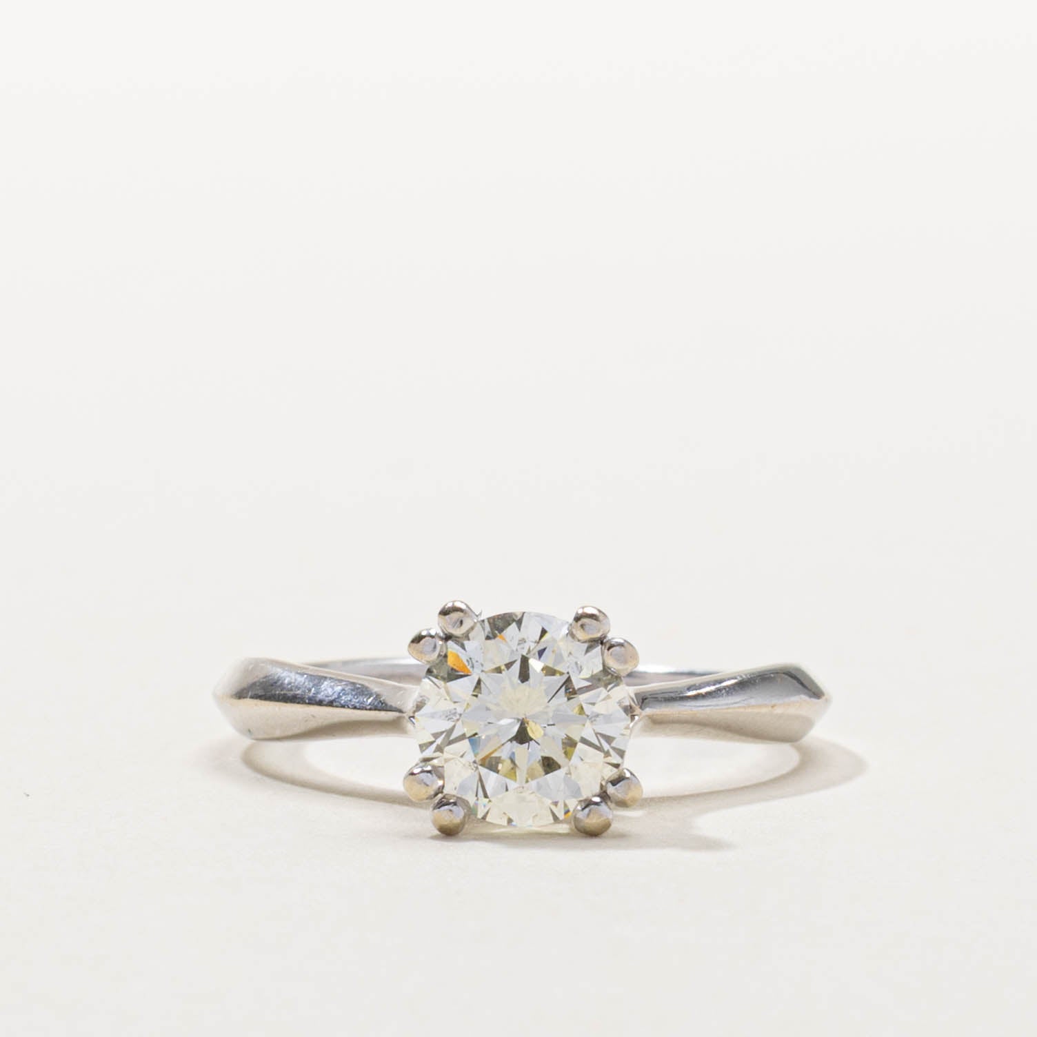 18k Diamond Reverse Tapered Engagement Ring | 1.85ct SI2 I, 0.15ctw | SZ 8