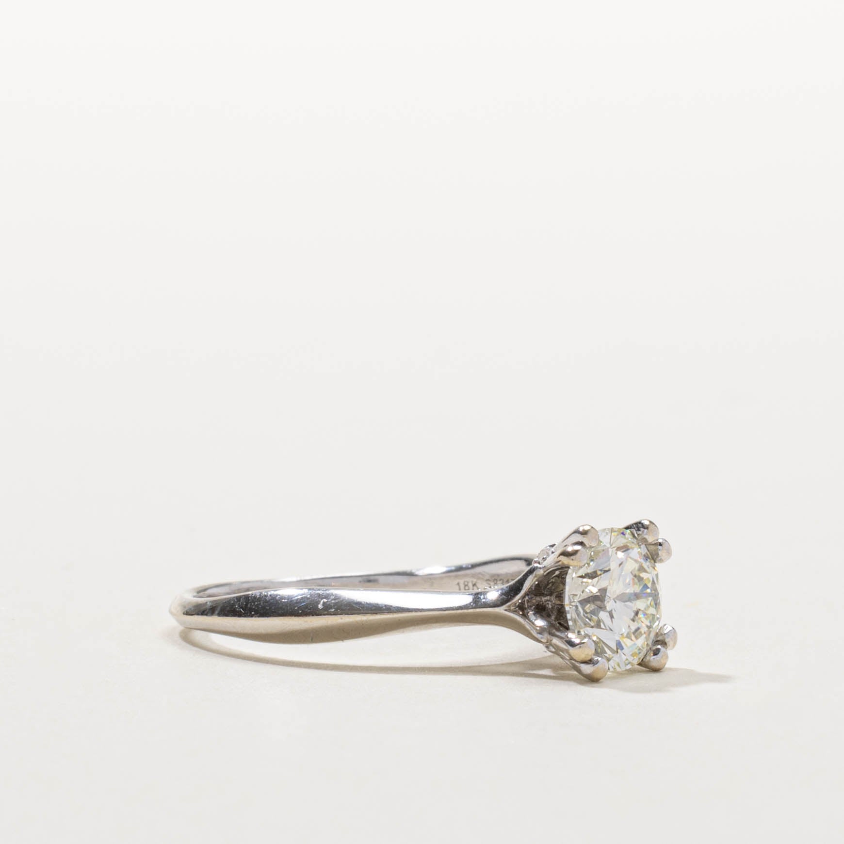 18k Diamond Reverse Tapered Engagement Ring | 1.85ct SI2 I, 0.15ctw | SZ 8