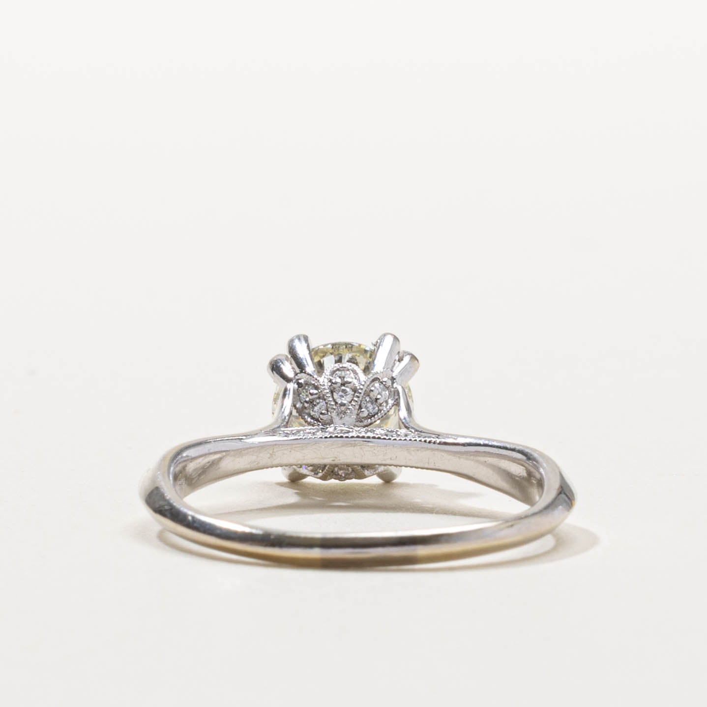 18k Diamond Reverse Tapered Engagement Ring | 1.85ct SI2 I, 0.15ctw | SZ 8