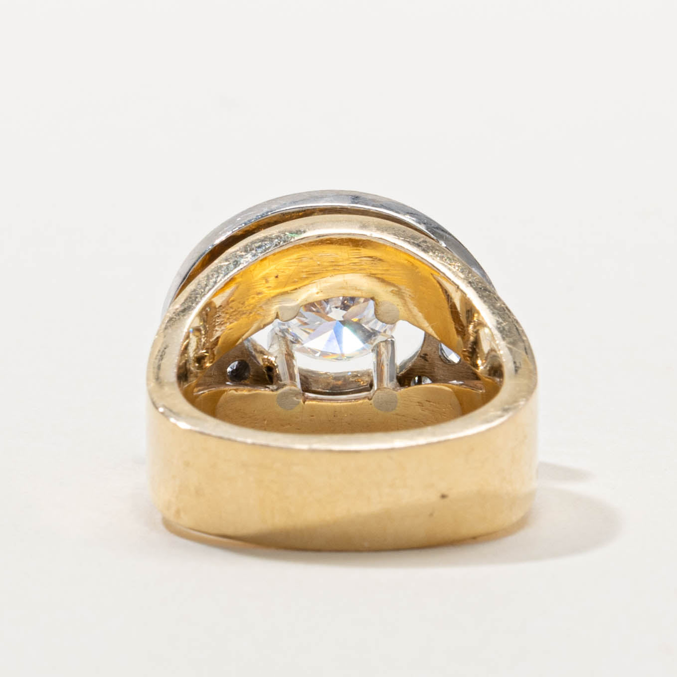 14k Diamond Eye Halo Ring | 1.84ctw | SZ 4.5