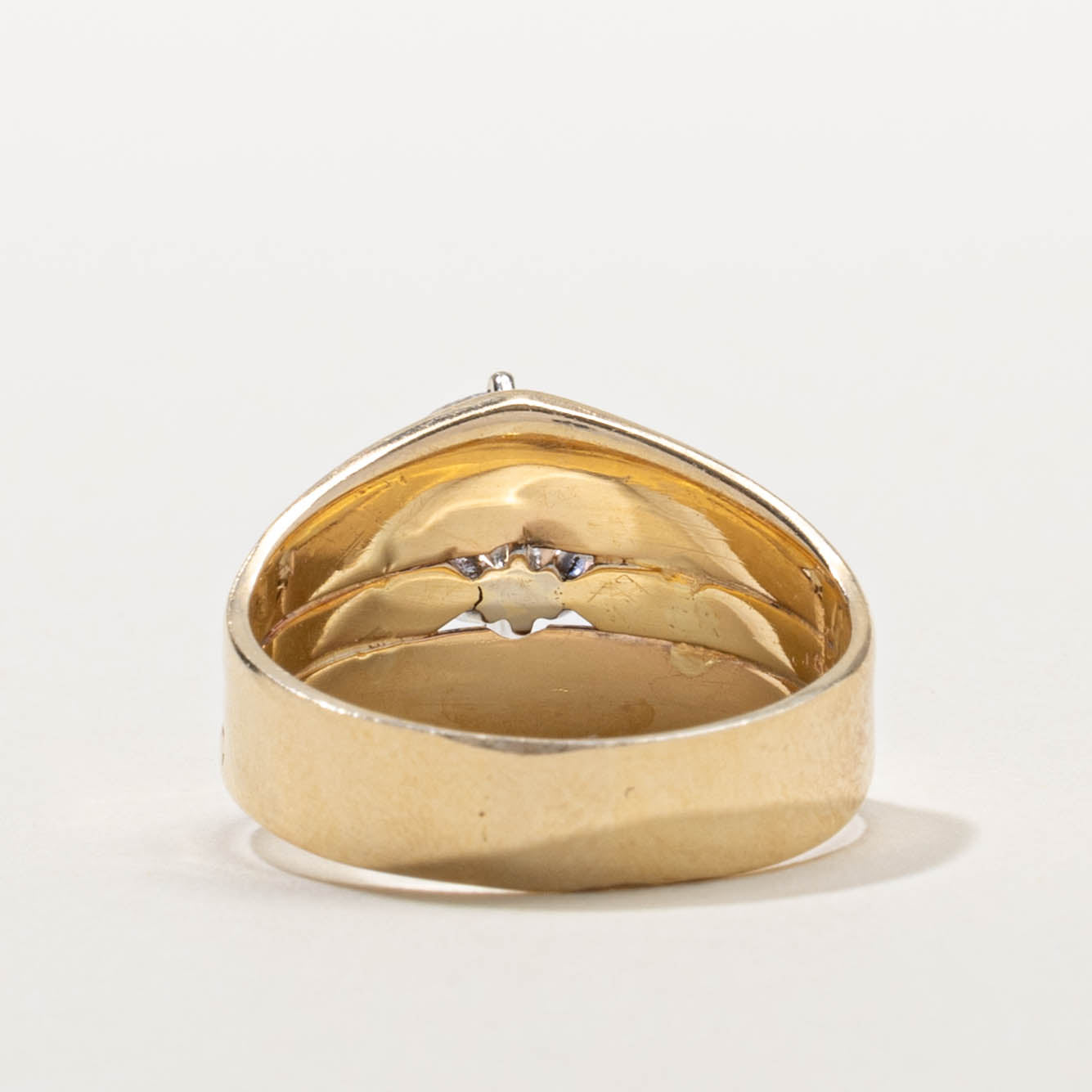 14k Solitaire Diamond Dome Ring | 2.15ct I1/I2 H | SZ 8.75