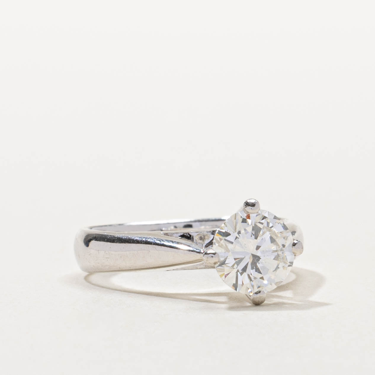 850 Platinum Diamond Tapered Ring | 1.17ct SI1 H | SZ 6