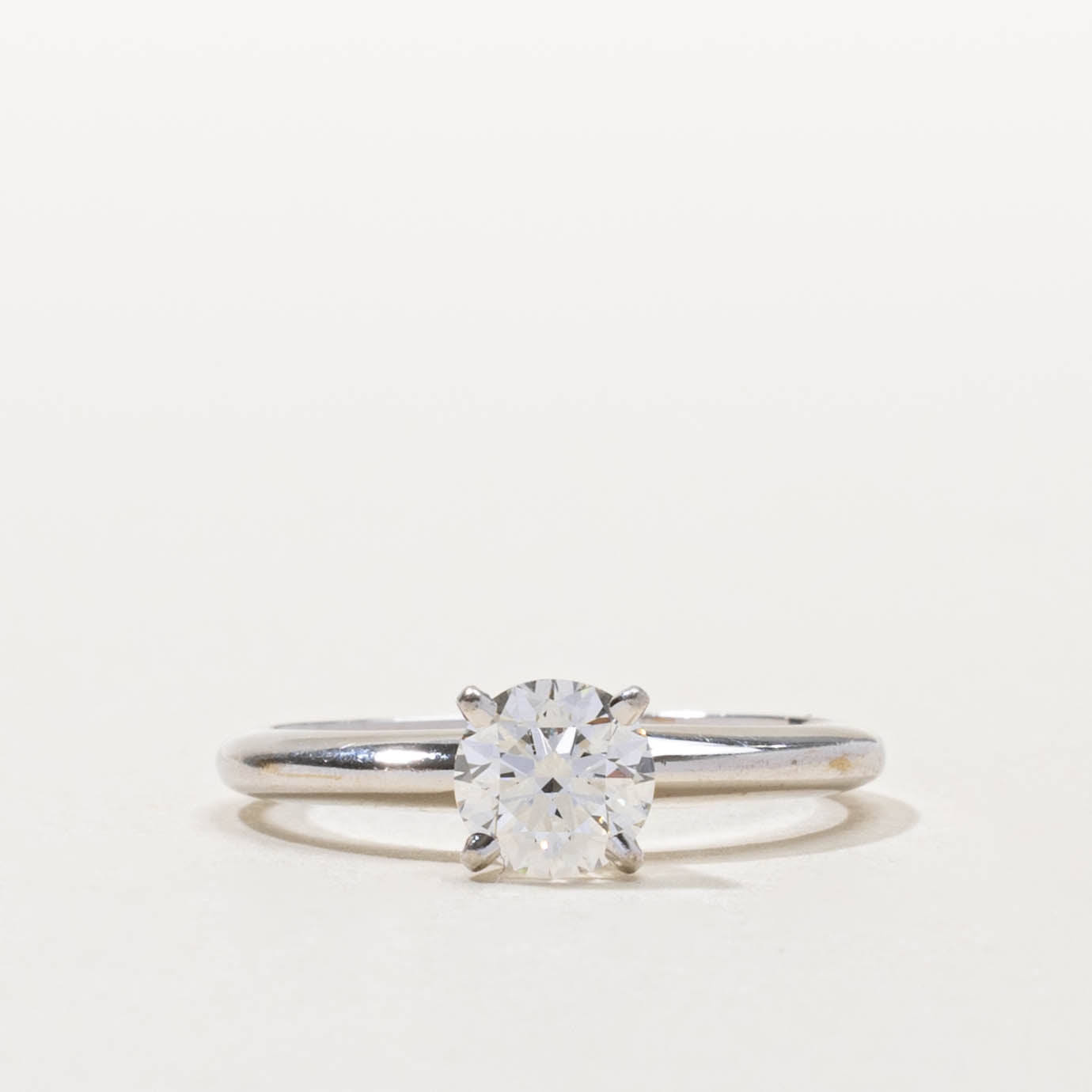 18k Solitaire Diamond Engagement Ring | 0.76ct IF F | SZ 6.25