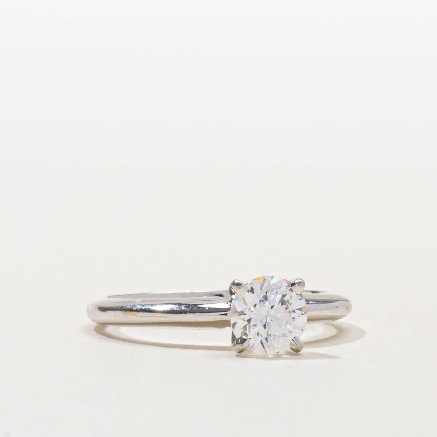 18k Solitaire Diamond Engagement Ring | 0.76ct IF F | SZ 6.25