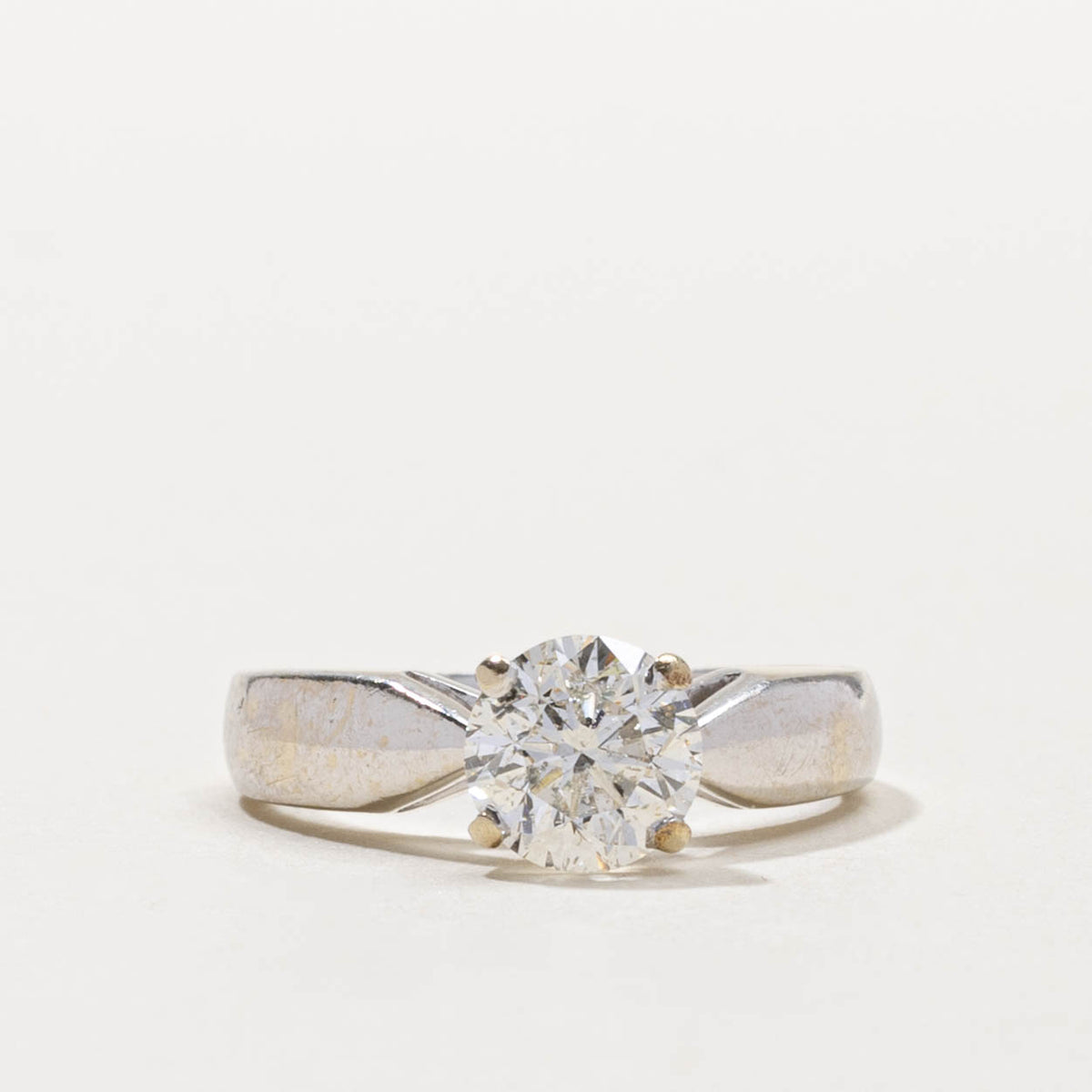 14k Solitaire Diamond Tapered Ring | 1.30ct I1/I2 I | SZ 5