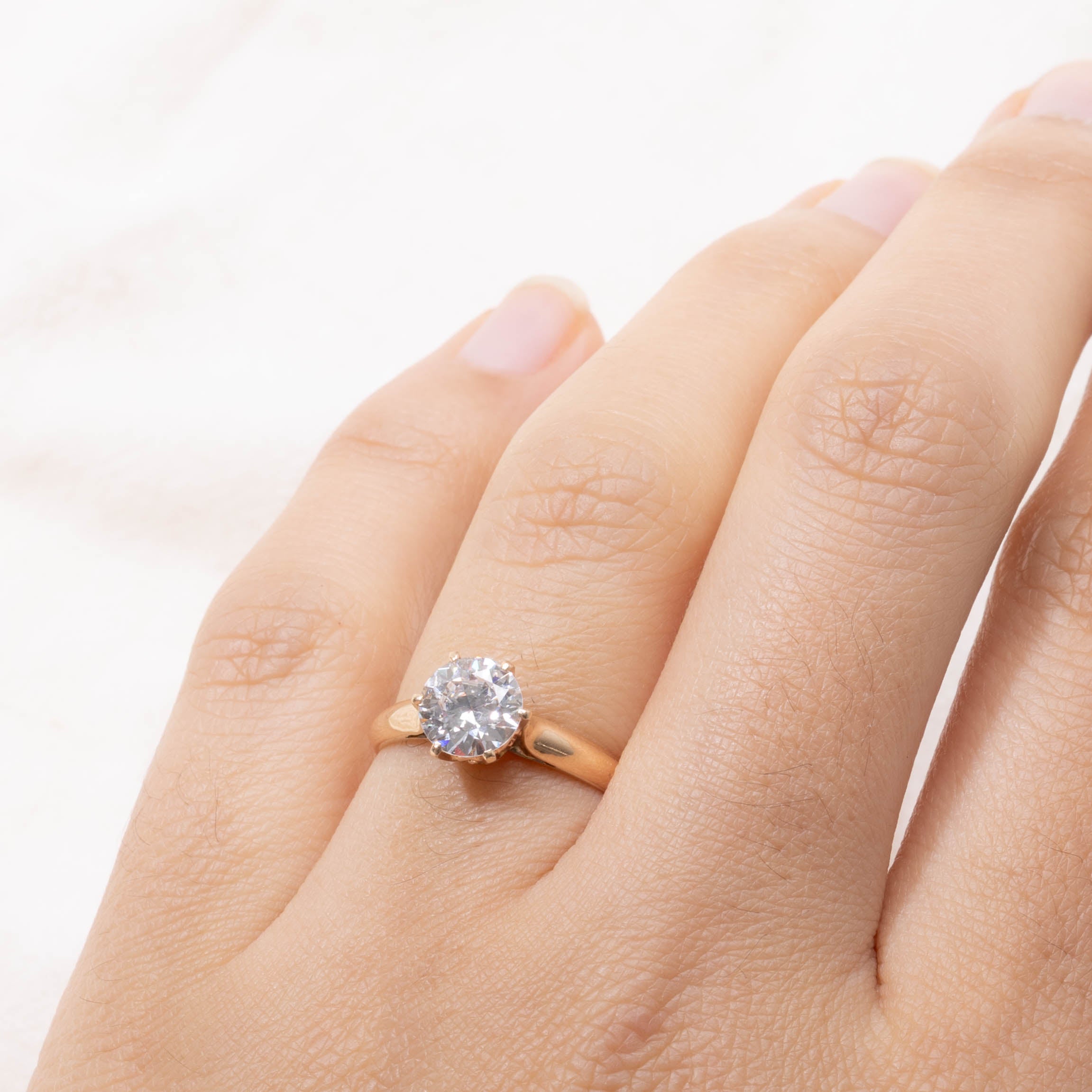 14k Six Prong Diamond Engagement Ring | 1.02ct VS1/VS2 H/I | SZ 5.5