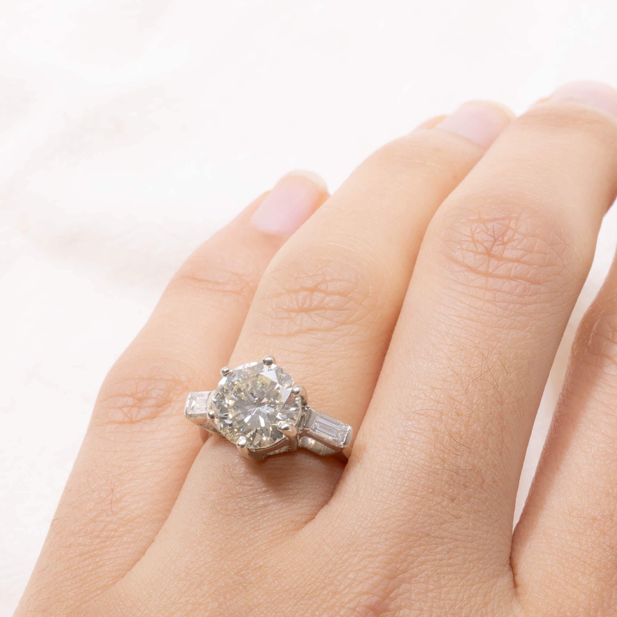 14k Solitaire Diamond Engagement Ring | 3.44ctw | SZ 5.25