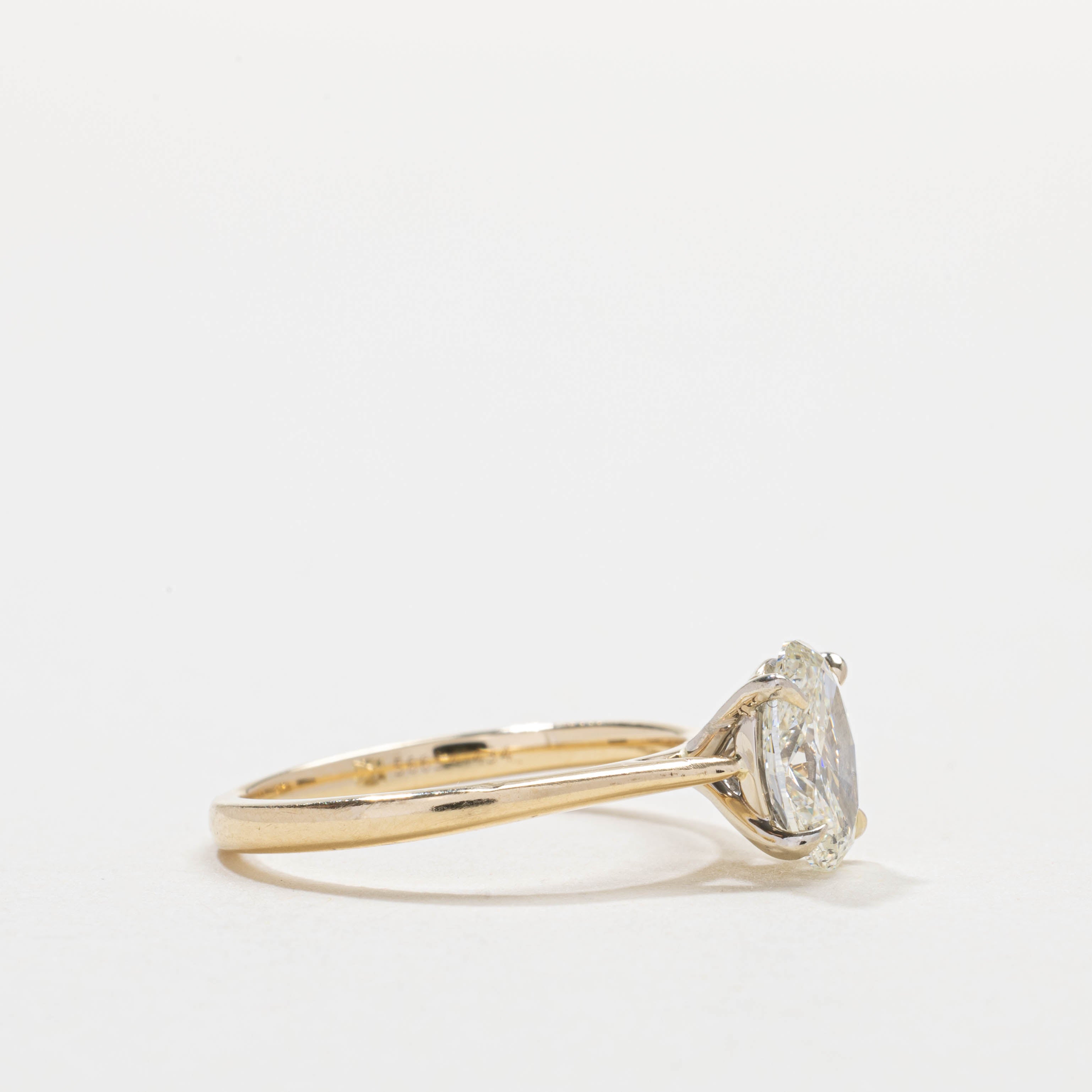 Bague solitaire diamant ovale IGI | 1,02 ct SI2 J | Taille 5,0