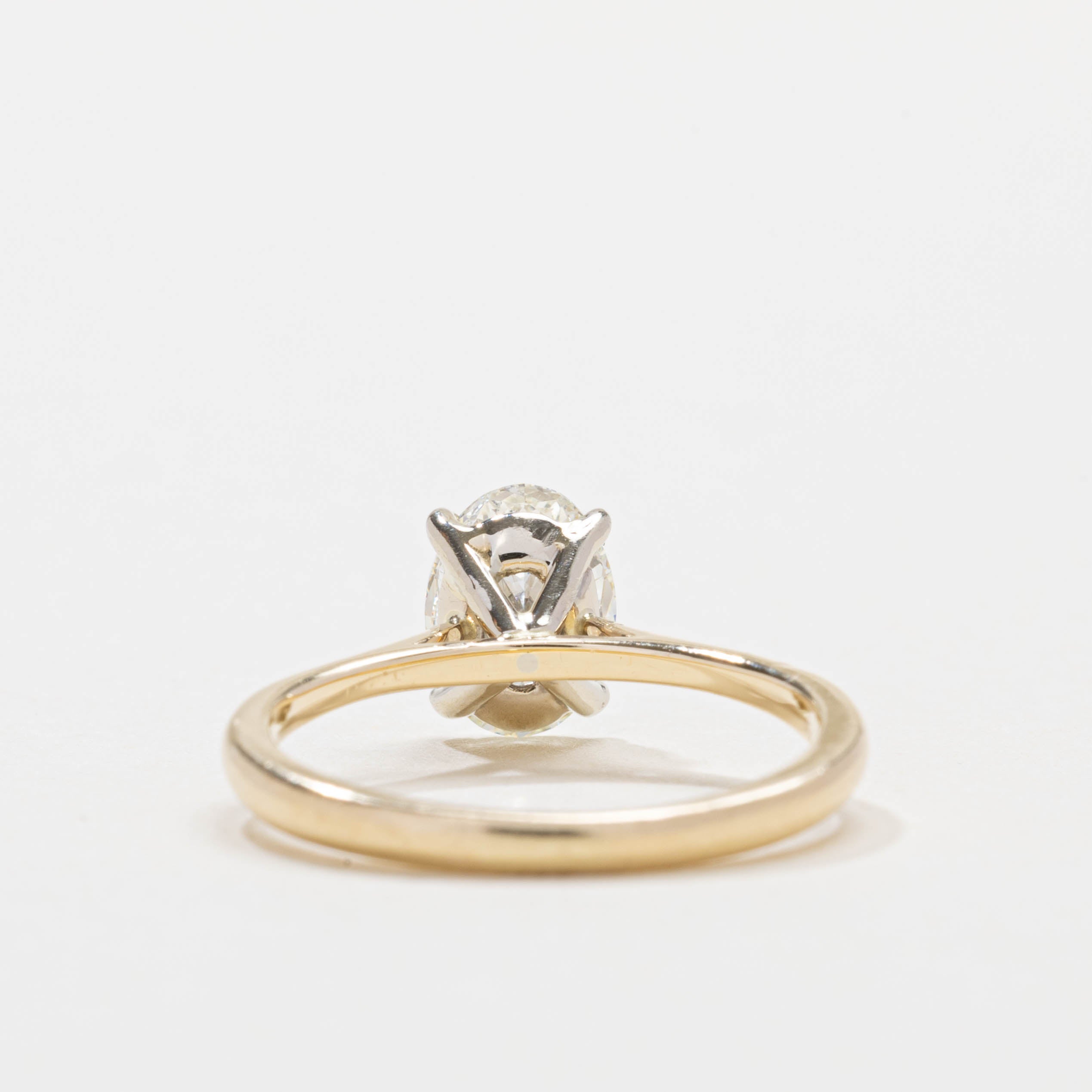 Bague solitaire diamant ovale IGI | 1,02 ct SI2 J | Taille 5,0