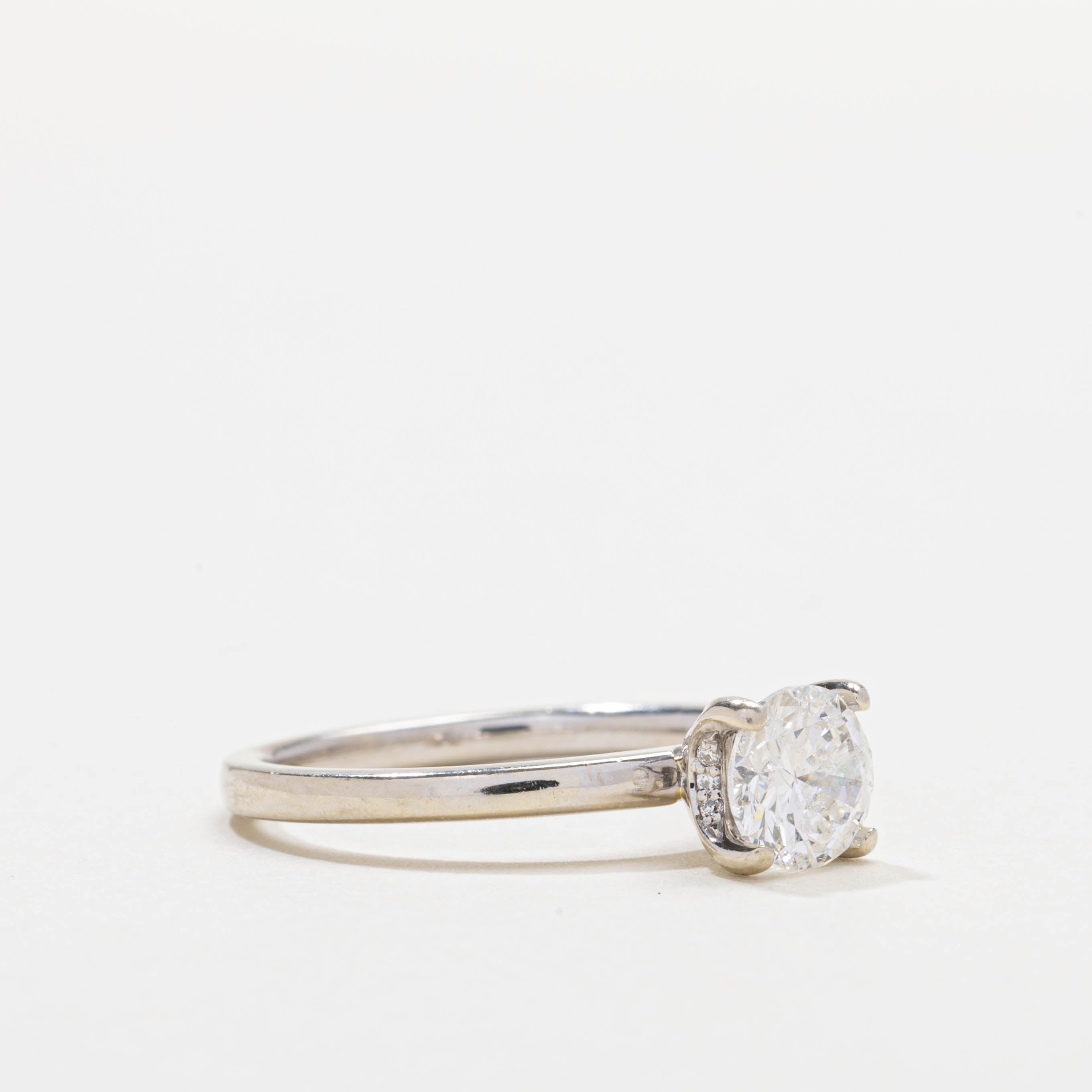 Canadian 14K Solitaire Diamond Ring | 1.03ct I1 I, 0.04ctw | SZ 7.0