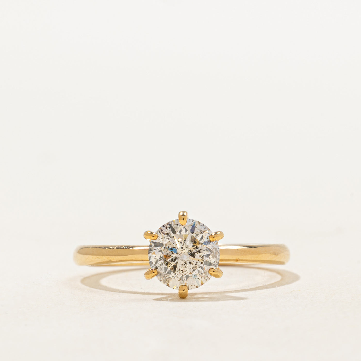 Solitaire Six Prong Diamond Engagement Ring | 1.00ct I2 J/K | SZ 6.75