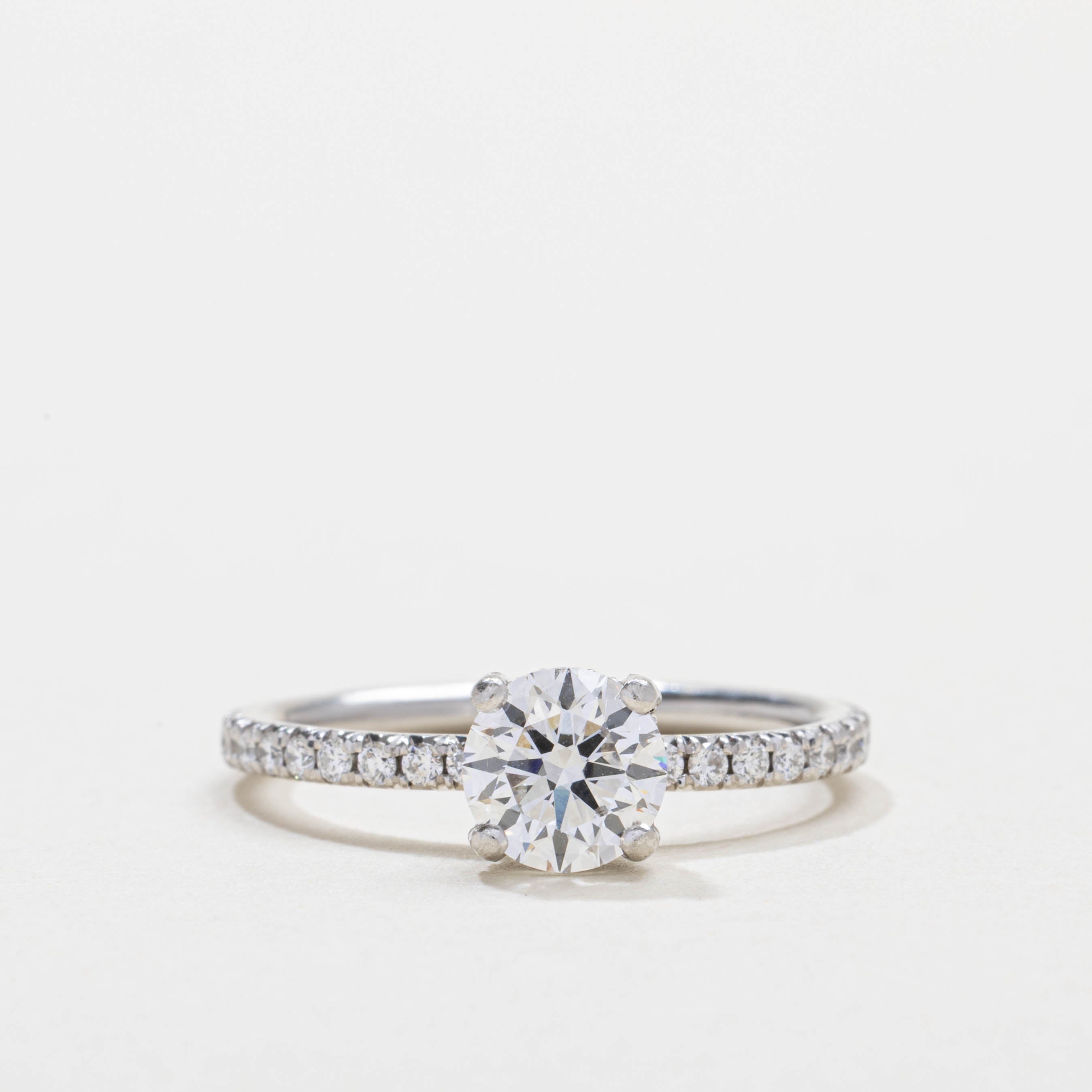 GIA Solitaire Diamond Engagement Ring | 0.80ct VS2 E Ex, 0.20ctw | SZ 4.5