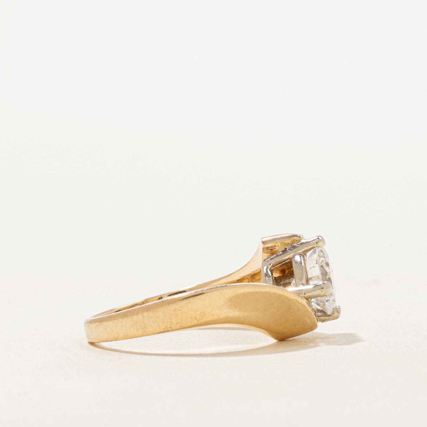 Diamond Bypass Engagement Ring | 0.93ct VS1 G | SZ 5.25