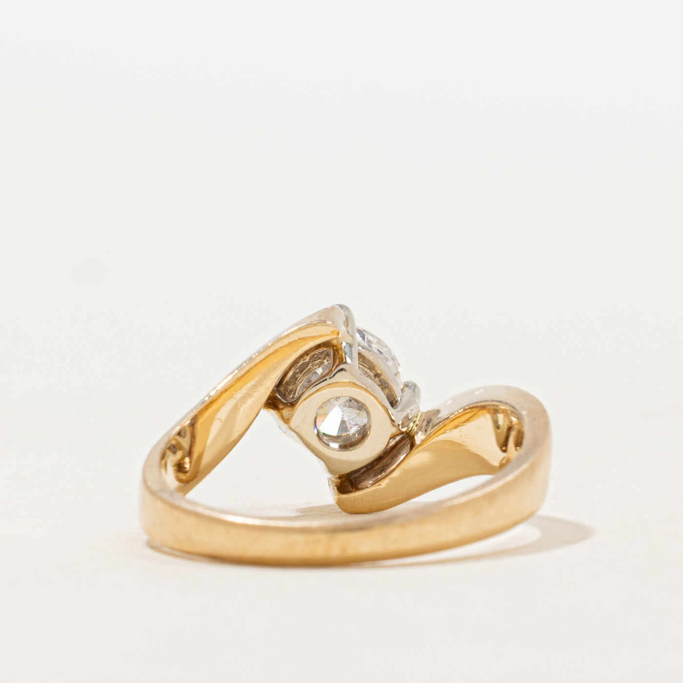 Diamond Bypass Engagement Ring | 0.93ct VS1 G | SZ 5.25