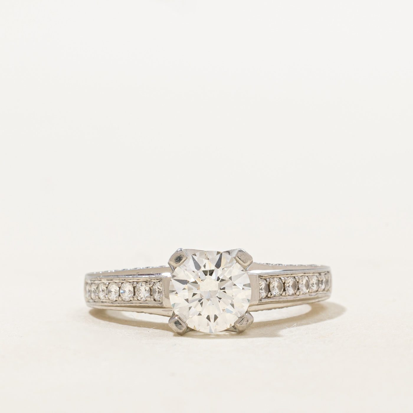 GIA Diamond Engagement Ring | 1.05 VS2 I Ex, 0.73ctw | SZ 6