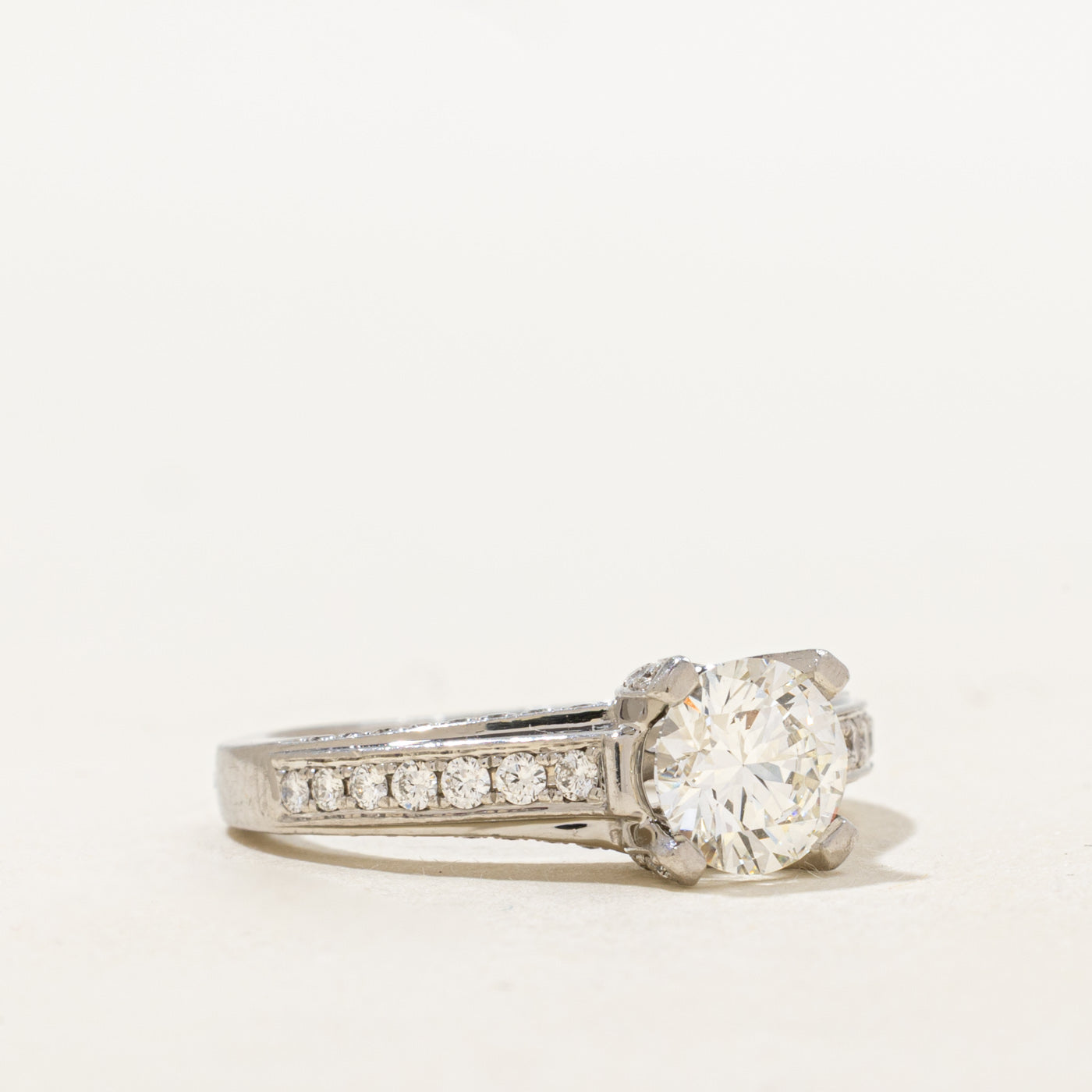 GIA Diamond Engagement Ring | 1.05 VS2 I Ex, 0.73ctw | SZ 6